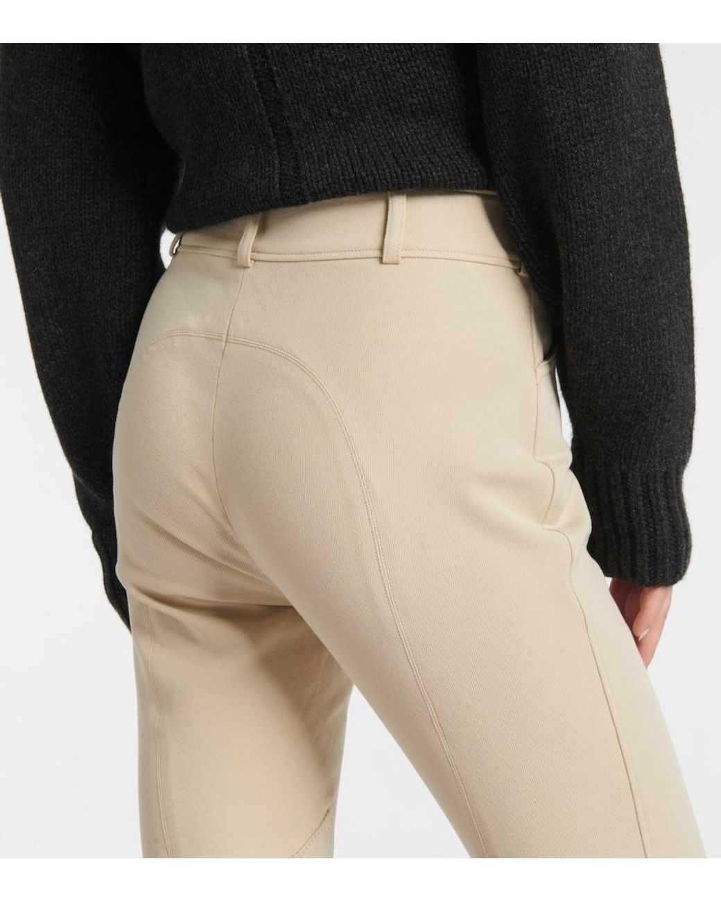 Loro Piana Natural Doris Cotton-Blend Twill Slim Pants