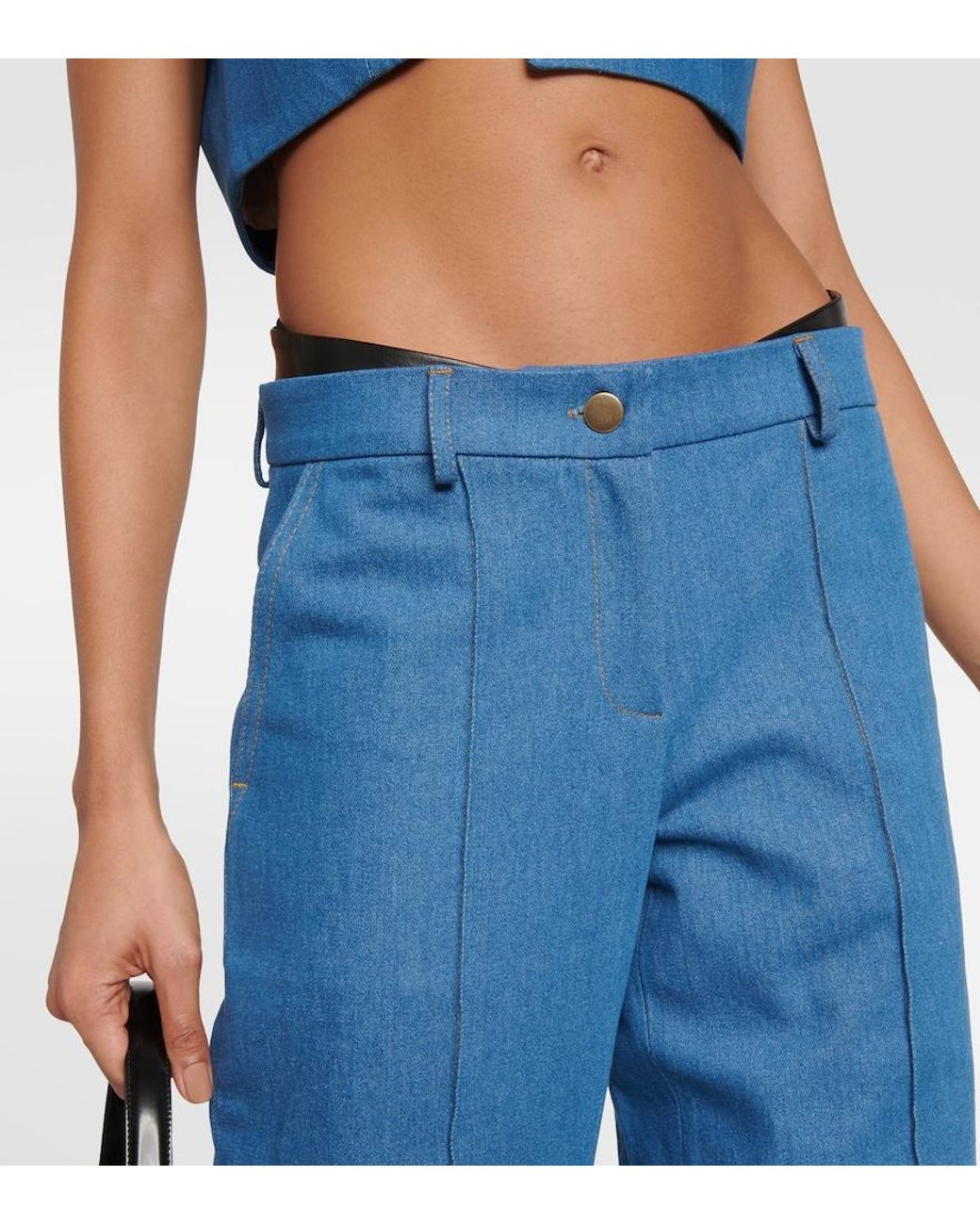 AYA MUSE Blue Ule Low-rise Denim Pants