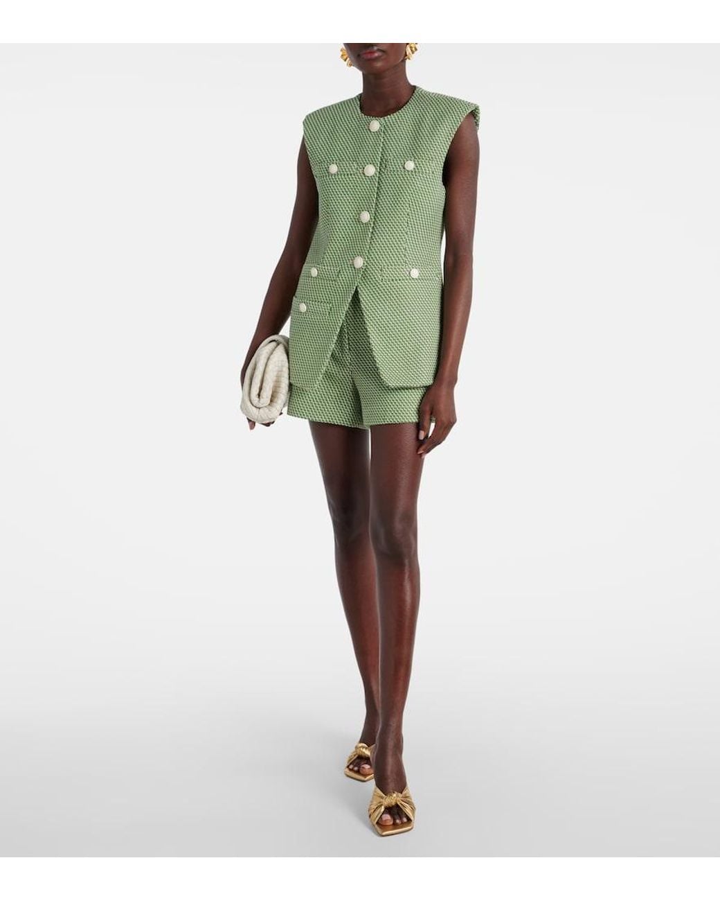 Veronica Beard Green Tamara Vest