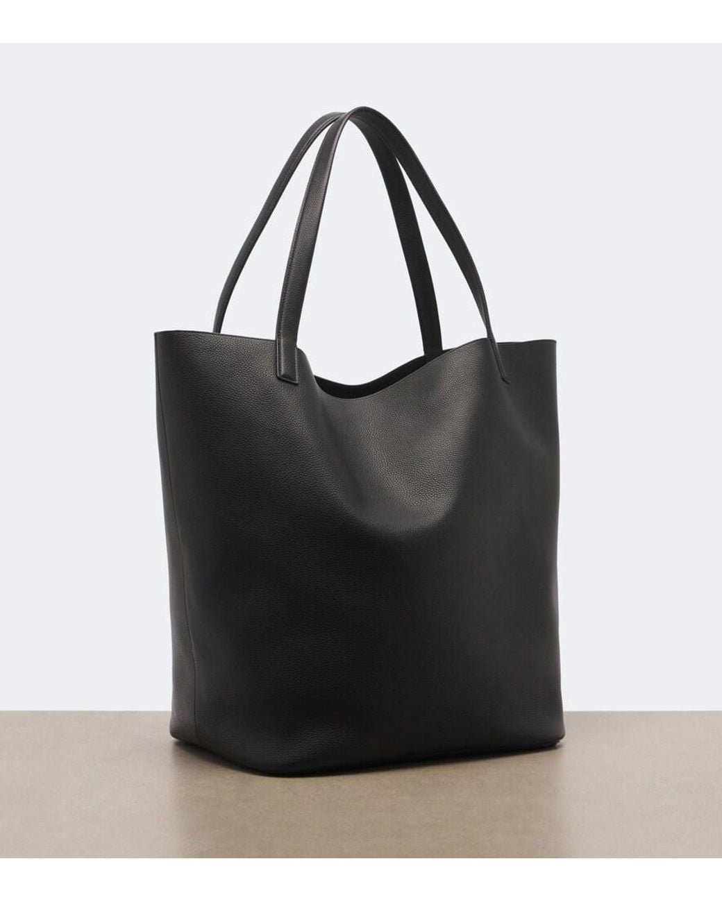 The Row Black Clement Leather Tote Bag