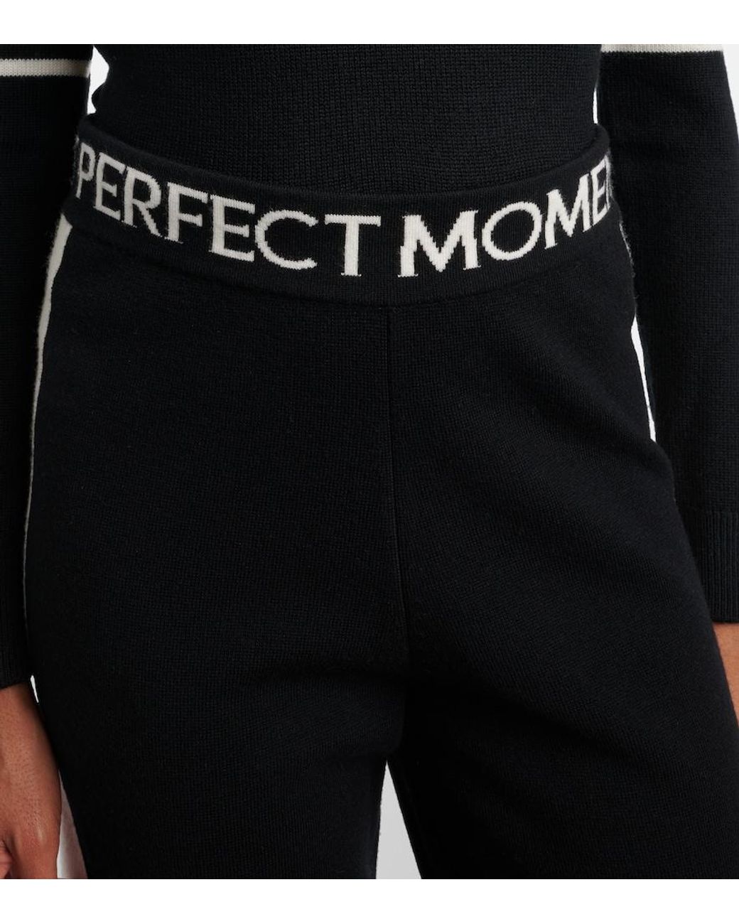 Perfect Moment Black La Tour Wool-Blend Sweatpants
