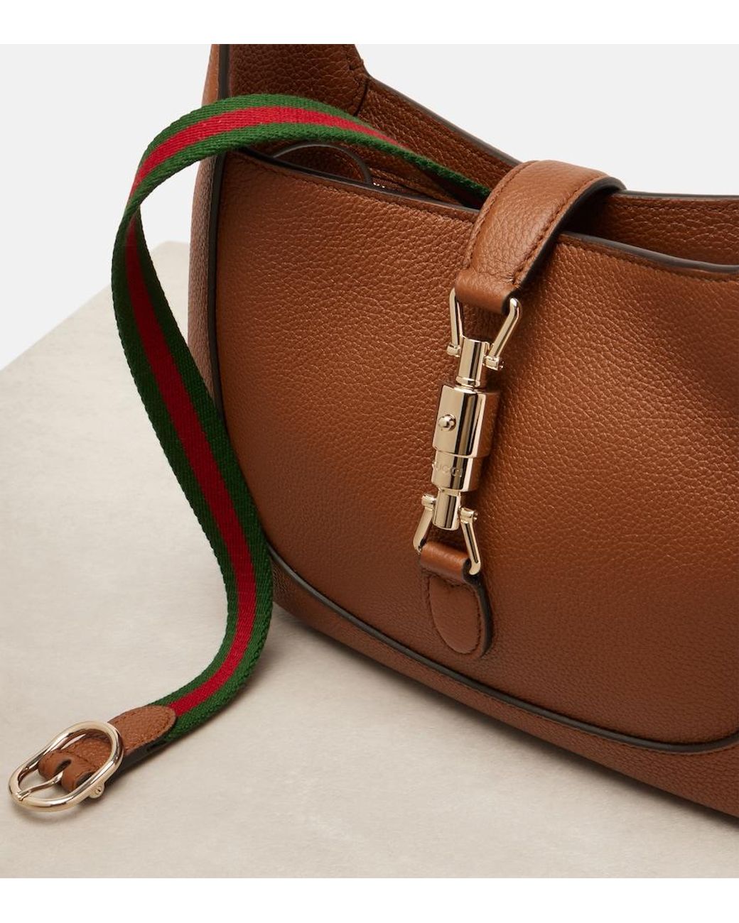 Gucci Brown Jackie 1961 Small Leather Shoulder Bag