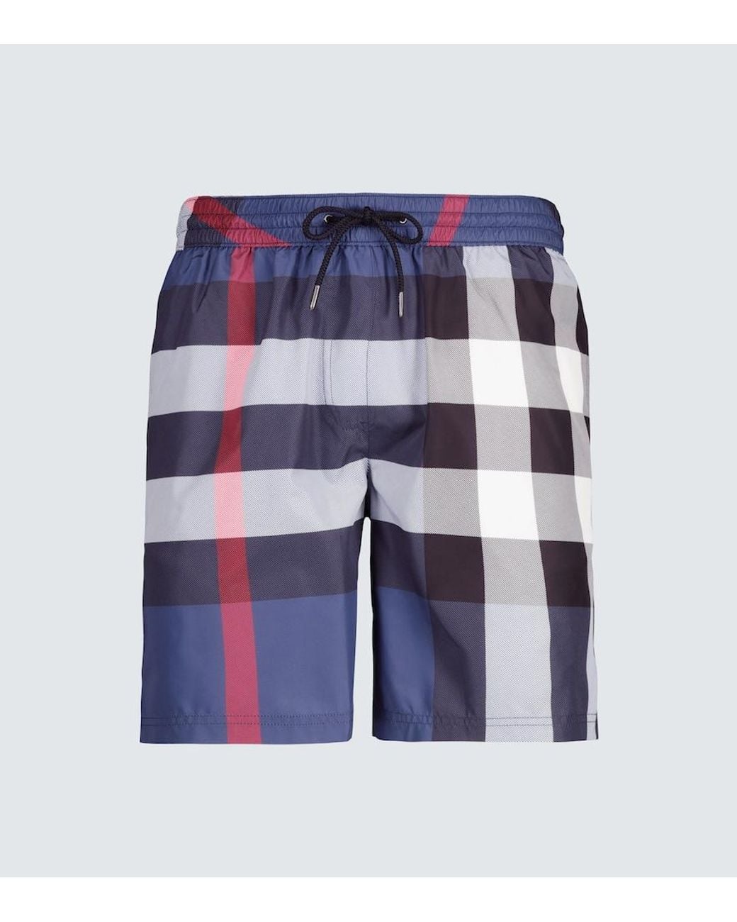 Burberry Blue Check Swim Shorts for men