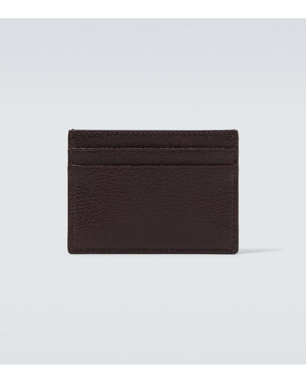 Gucci Brown Lira Leather Card Holder for men