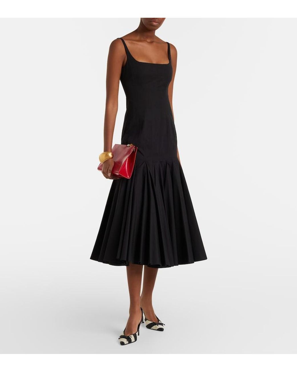 Jacquemus Black Tourni Striped Raffia-Effect Pumps