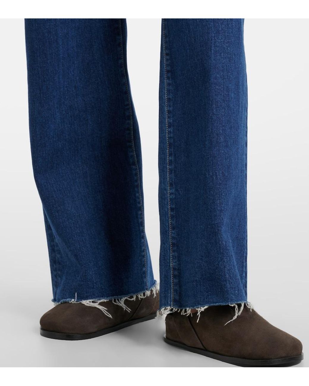 SLVRLAKE Denim Blue Grace High-Rise Wide-Leg Jeans