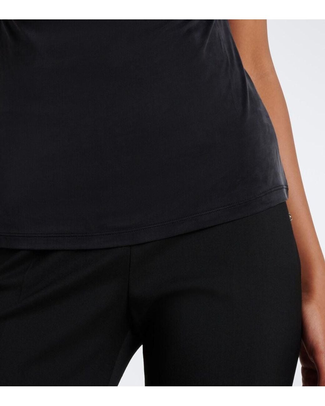 Coperni Black Lace-Trimmed Camisole