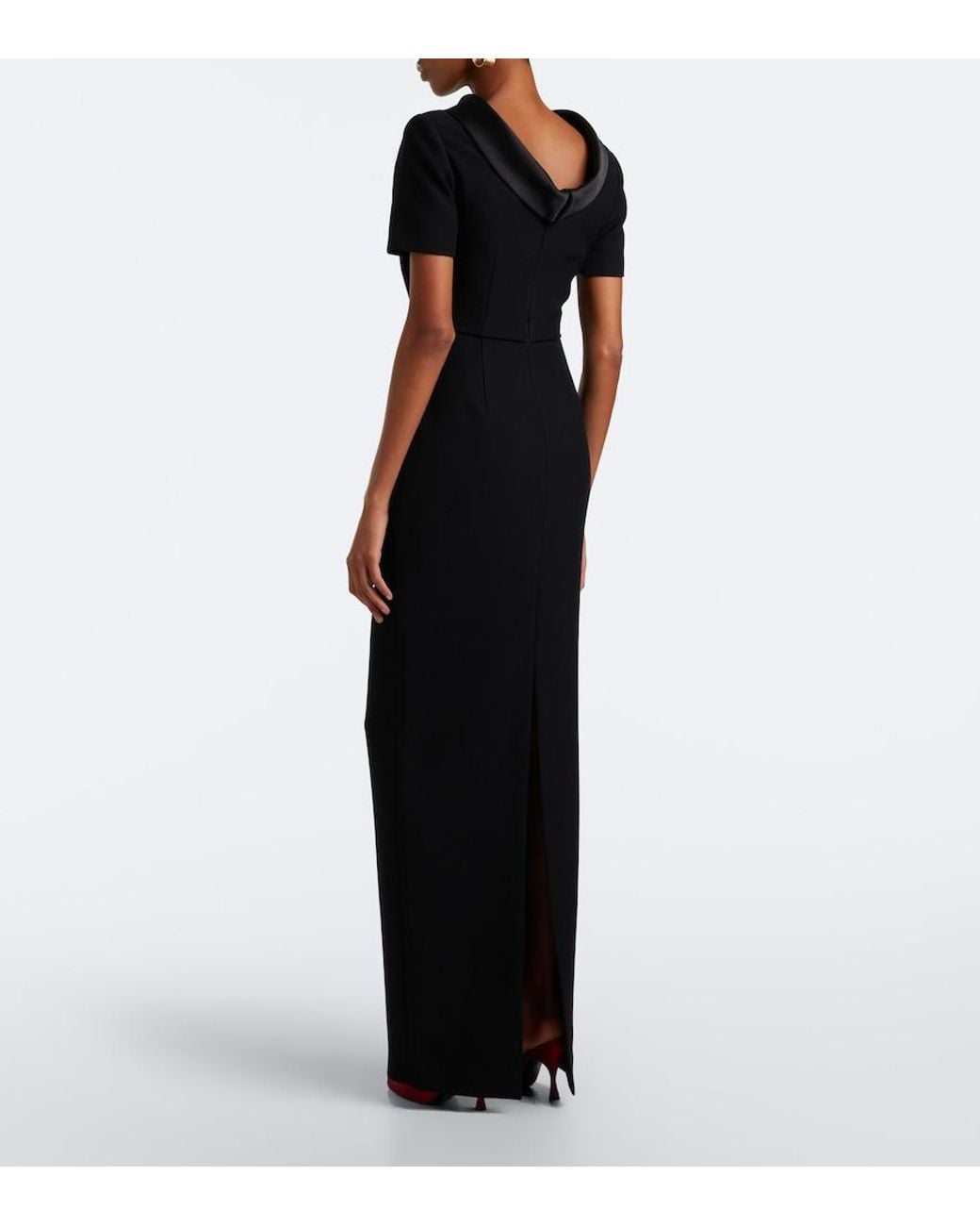 Roland Mouret Black Crepe Gown