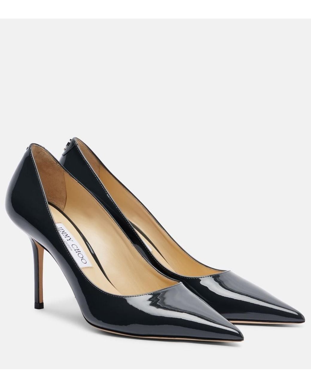 Jimmy Choo Blue Love 85 Patent Leather Pumps