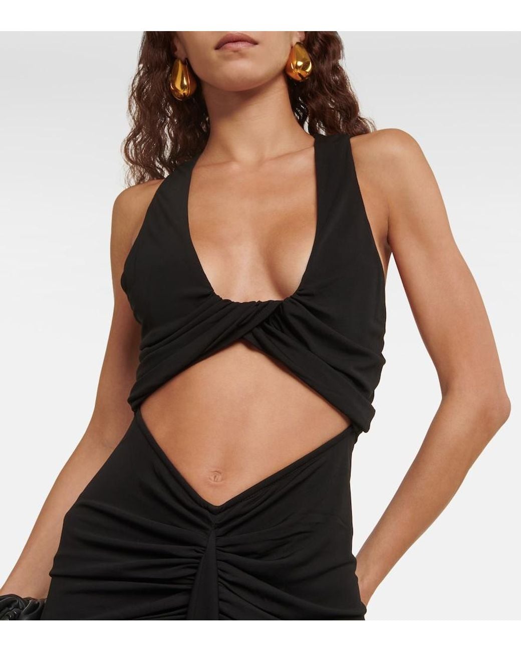 Christopher Esber Black Vivenda Cutout Jersey Maxi Dress