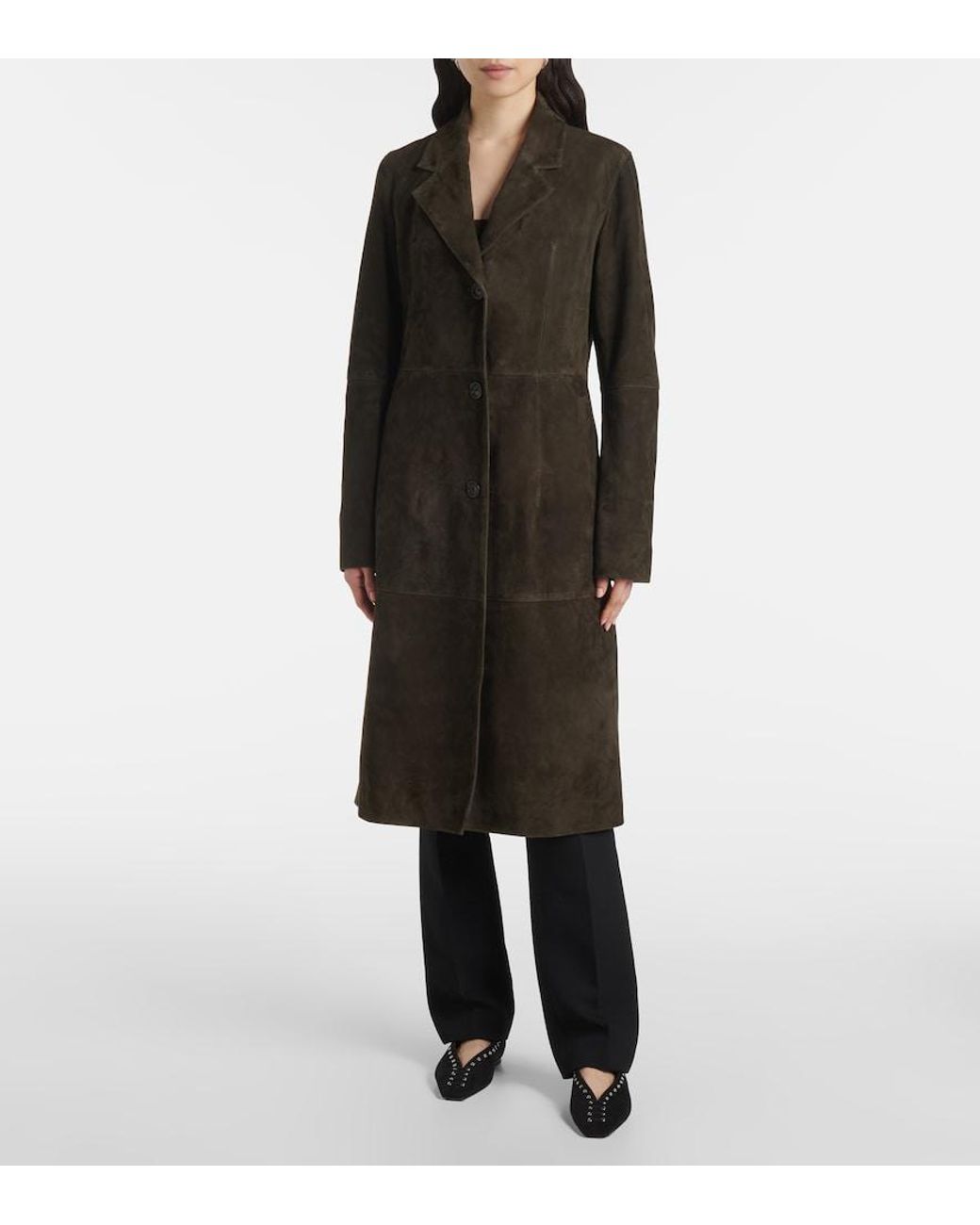 Totême Brown Suede Coat