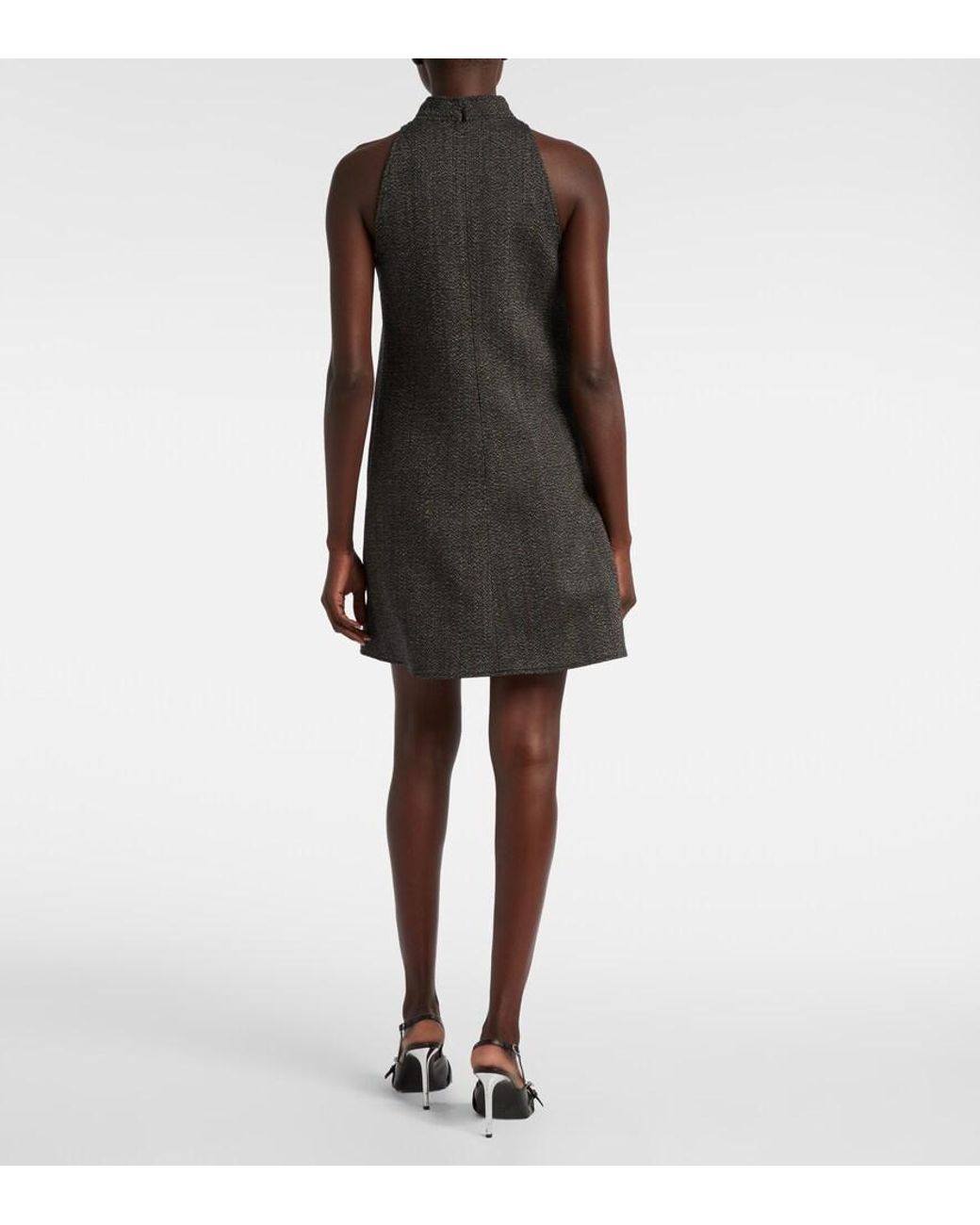 Courreges Black Heritage Wool Minidress