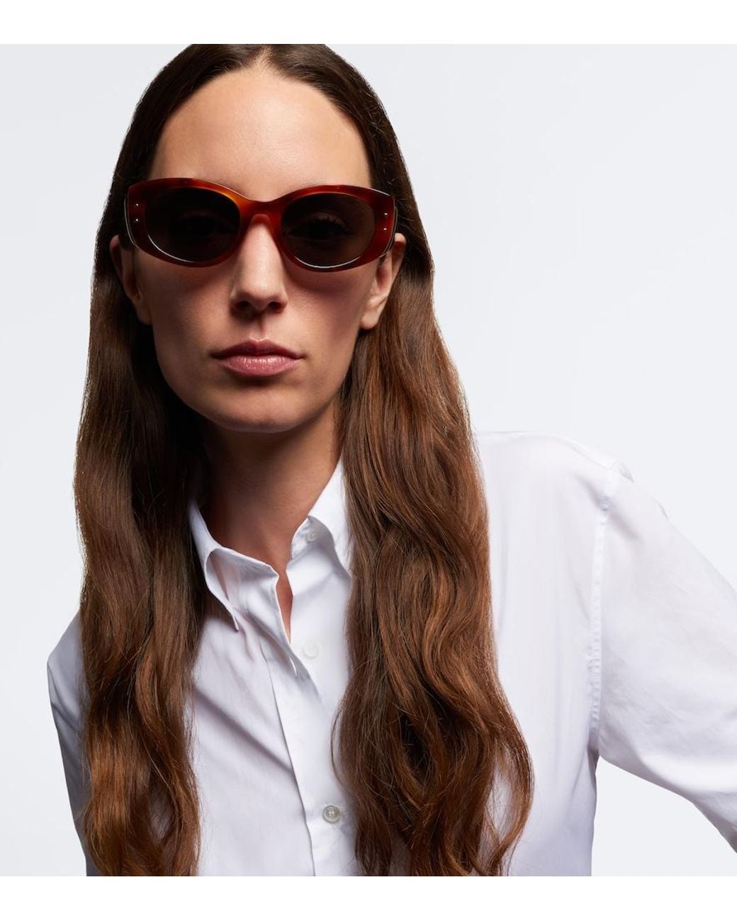 Dior Brown New Dior B1U Oval Sunglasses
