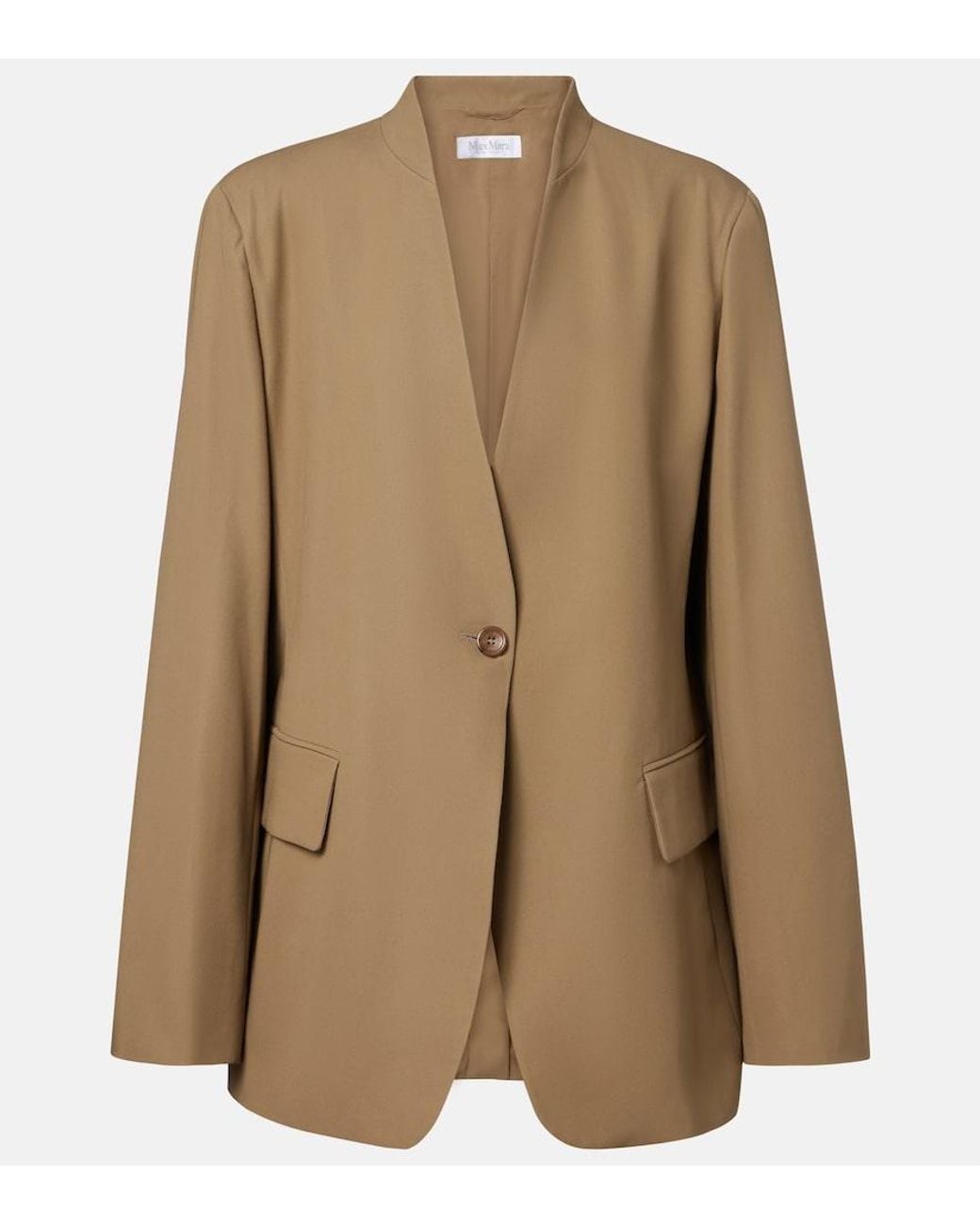 Max Mara Natural Segnale Cotton Twill Blazer