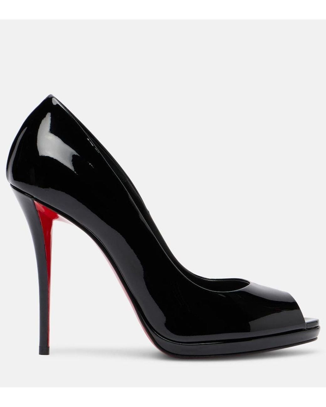 Christian Louboutin Black Lady Z Peep Toe Pump