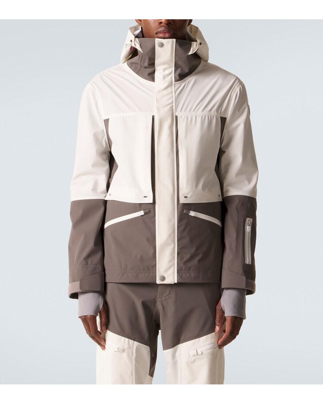 Brunello Cucinelli Natural Hooded Ski Jacket for men
