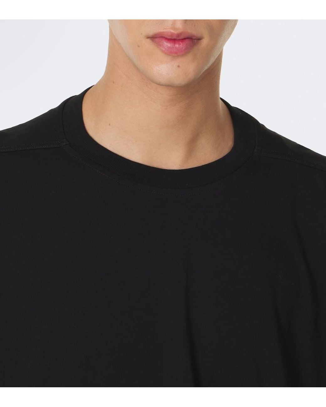 Rick Owens Black Tommy Oversized Cotton Jersey T-Shirt for men