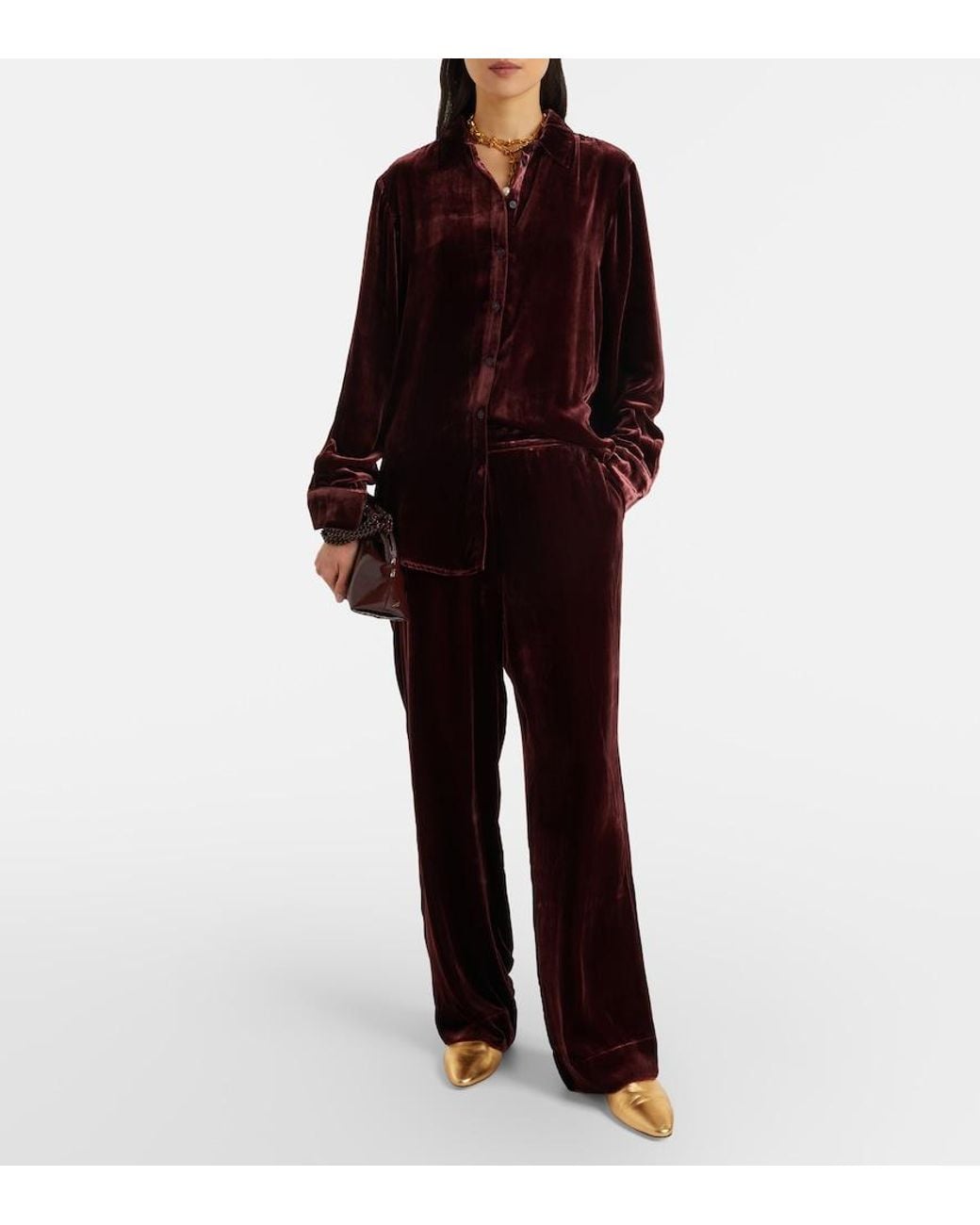 Asceno Black London Velvet Shirt