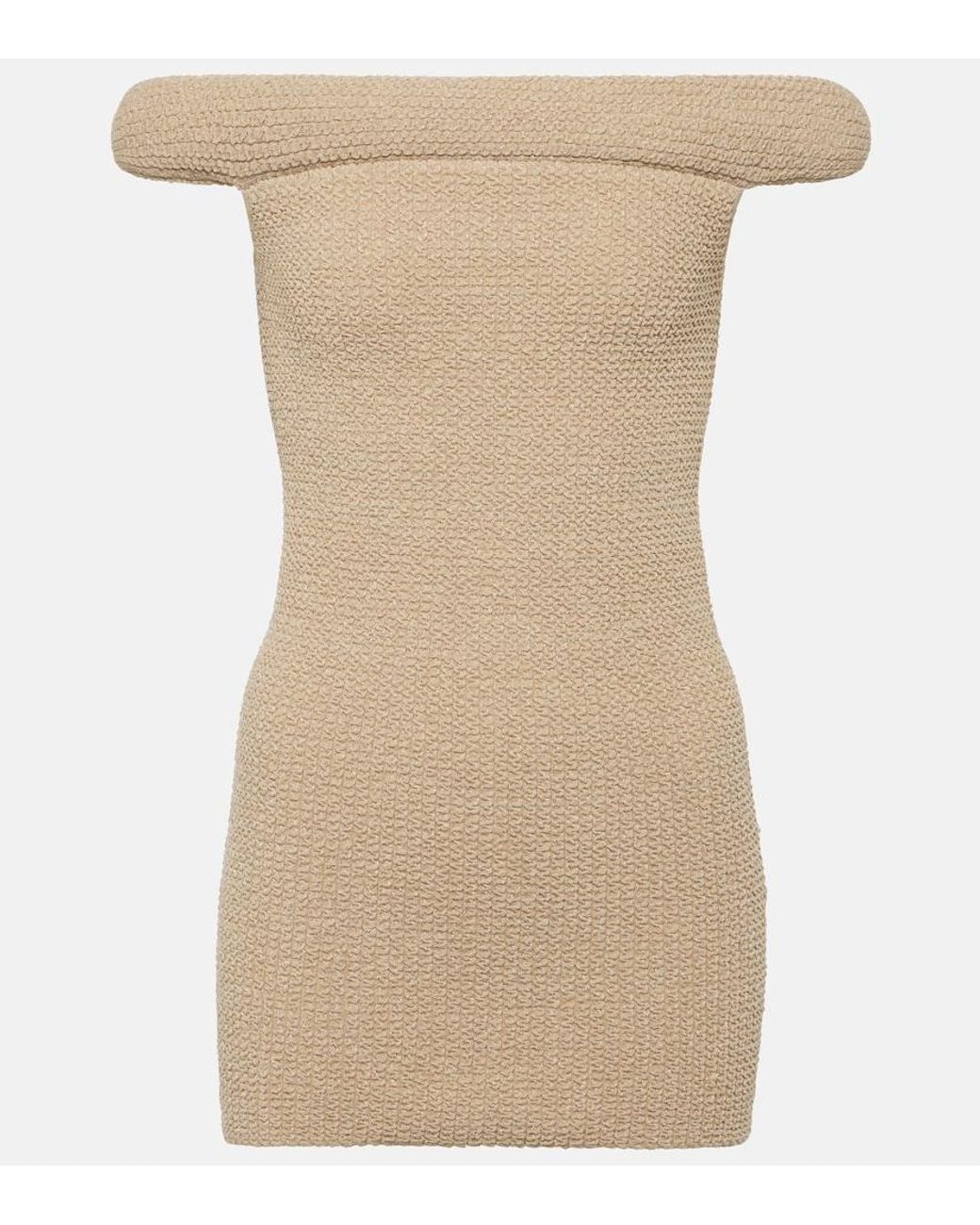 Totême Natural Knitted Off-Shoulder Top