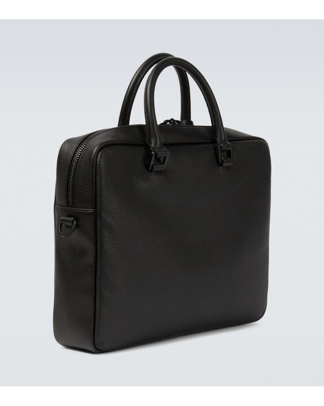 Saint Laurent Black Sac De Jour Full-grain Leather Briefcase for men