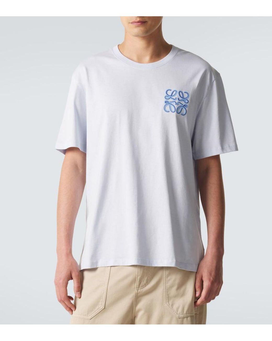 Loewe White Paula's Ibiza Cotton Jersey T-Shirt for men