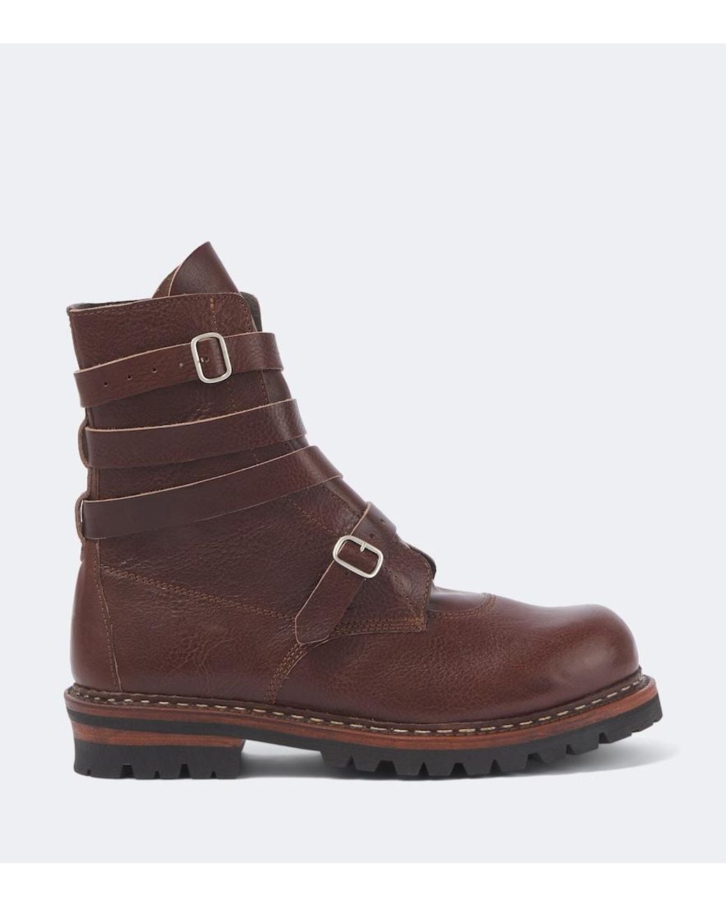 Our Legacy Brown Tanker Leather Ankle Boots for men