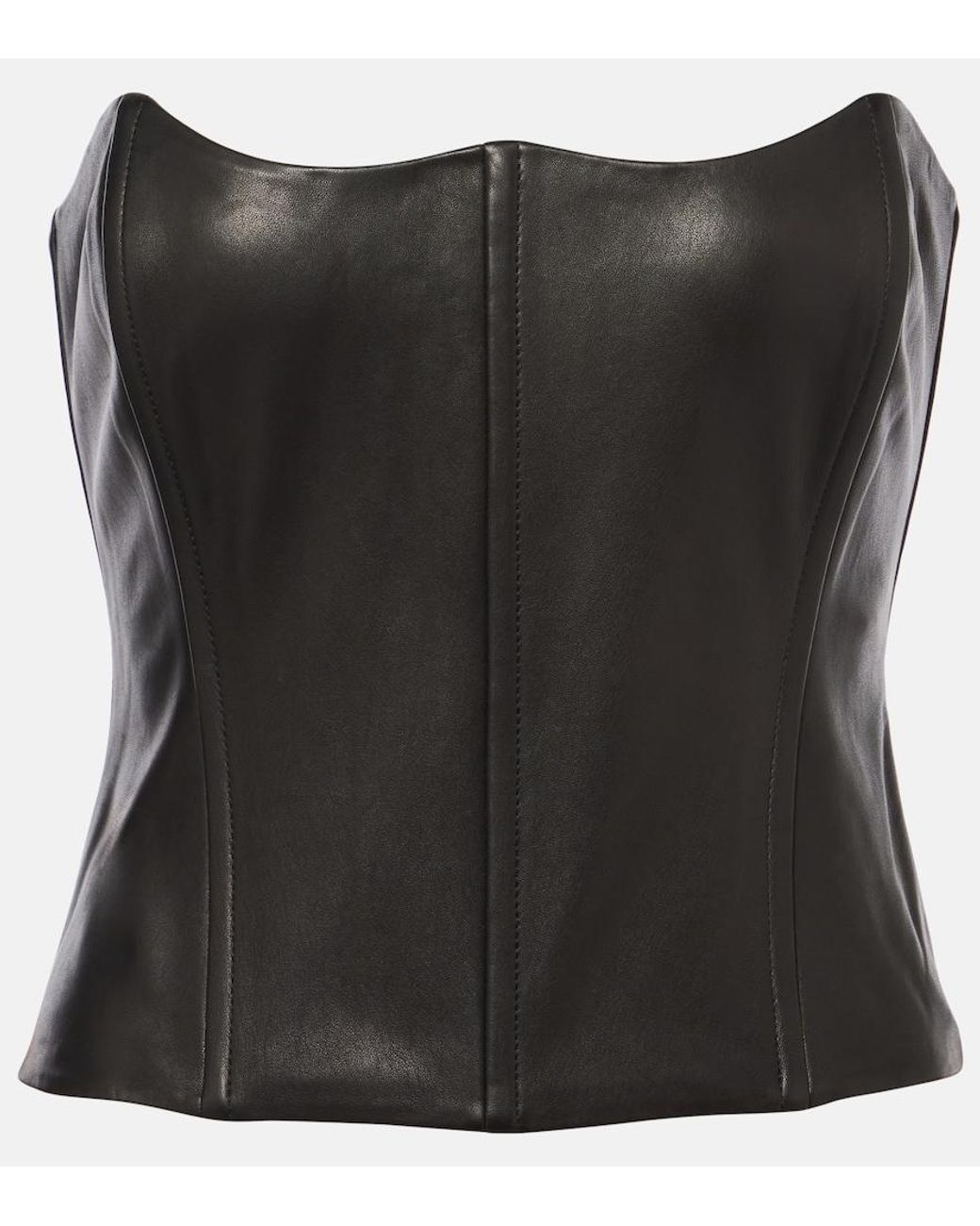The Sei Black Leather Bustier