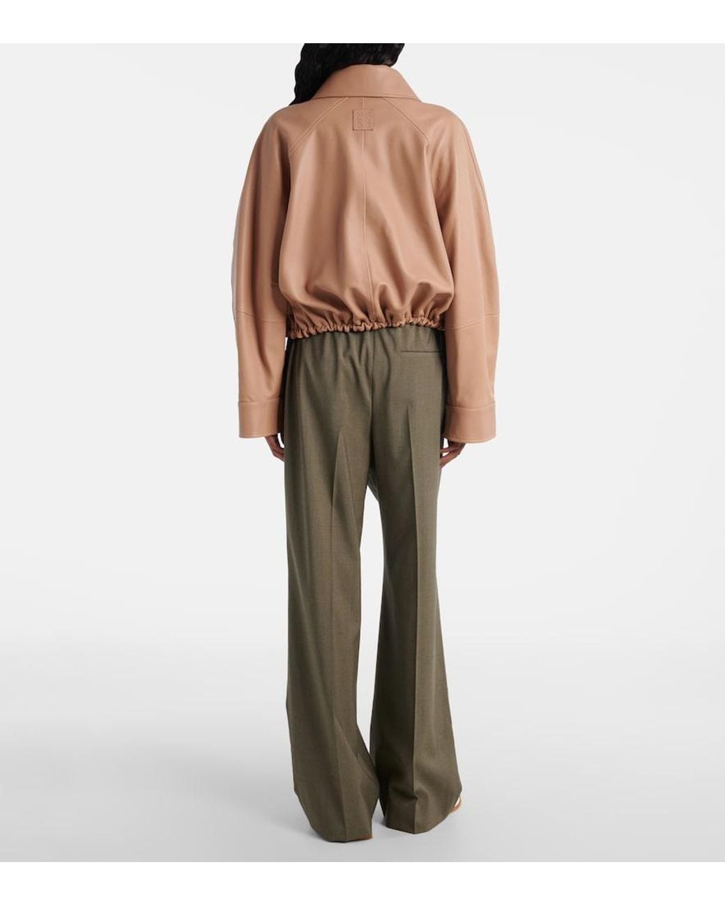 Loewe Brown Balloon Leather Jacket