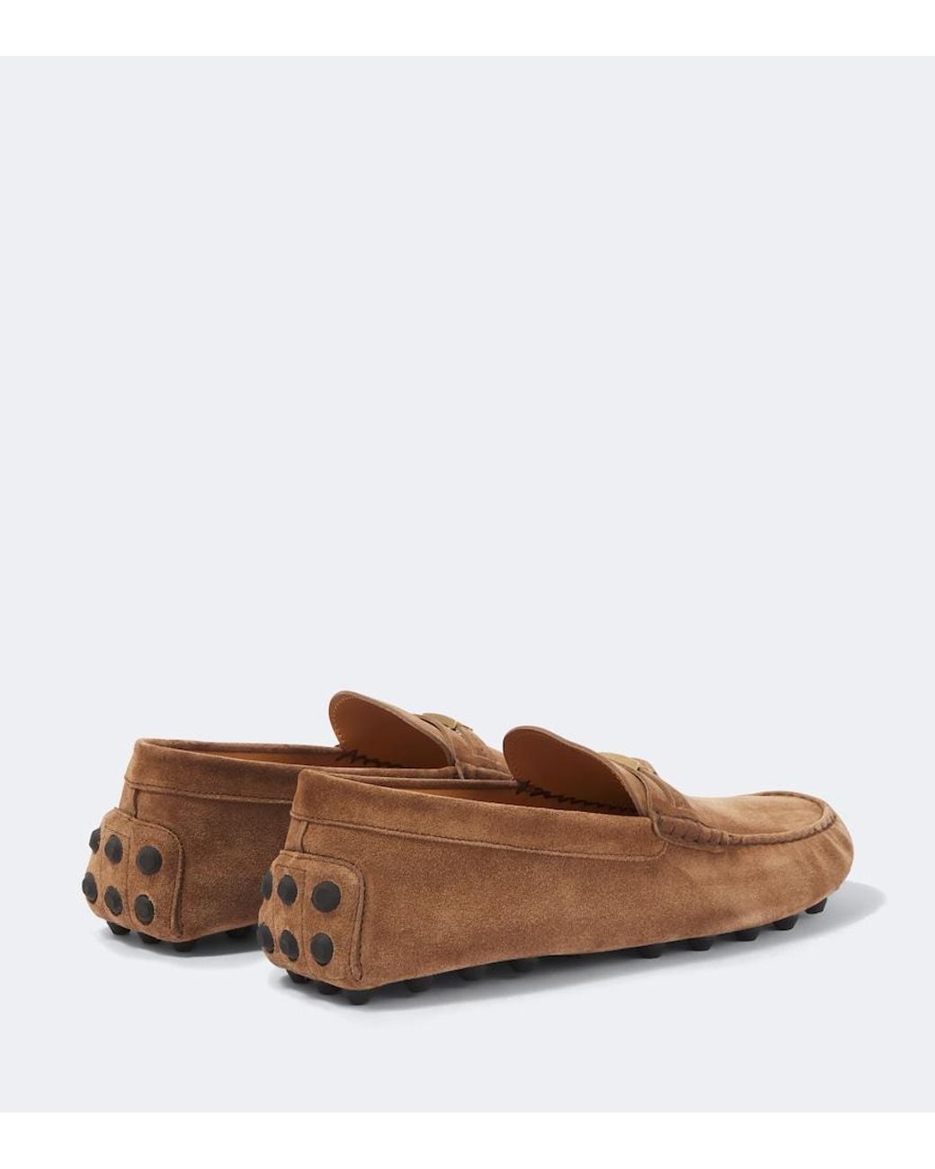 Tod's Brown Gommino Suede Driving Shoes for men