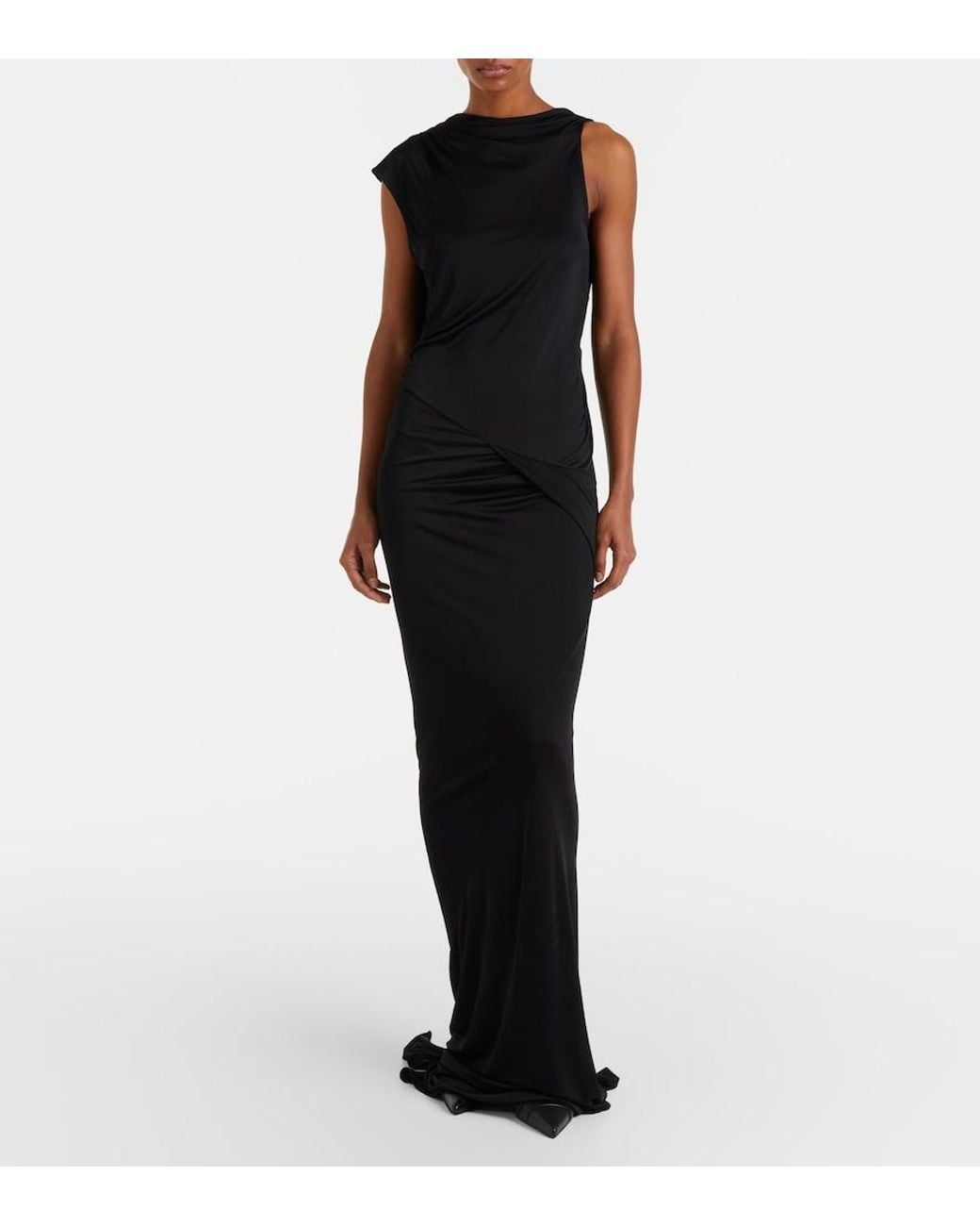 Rick Owens Black Lilies Shailee Ruched Gown