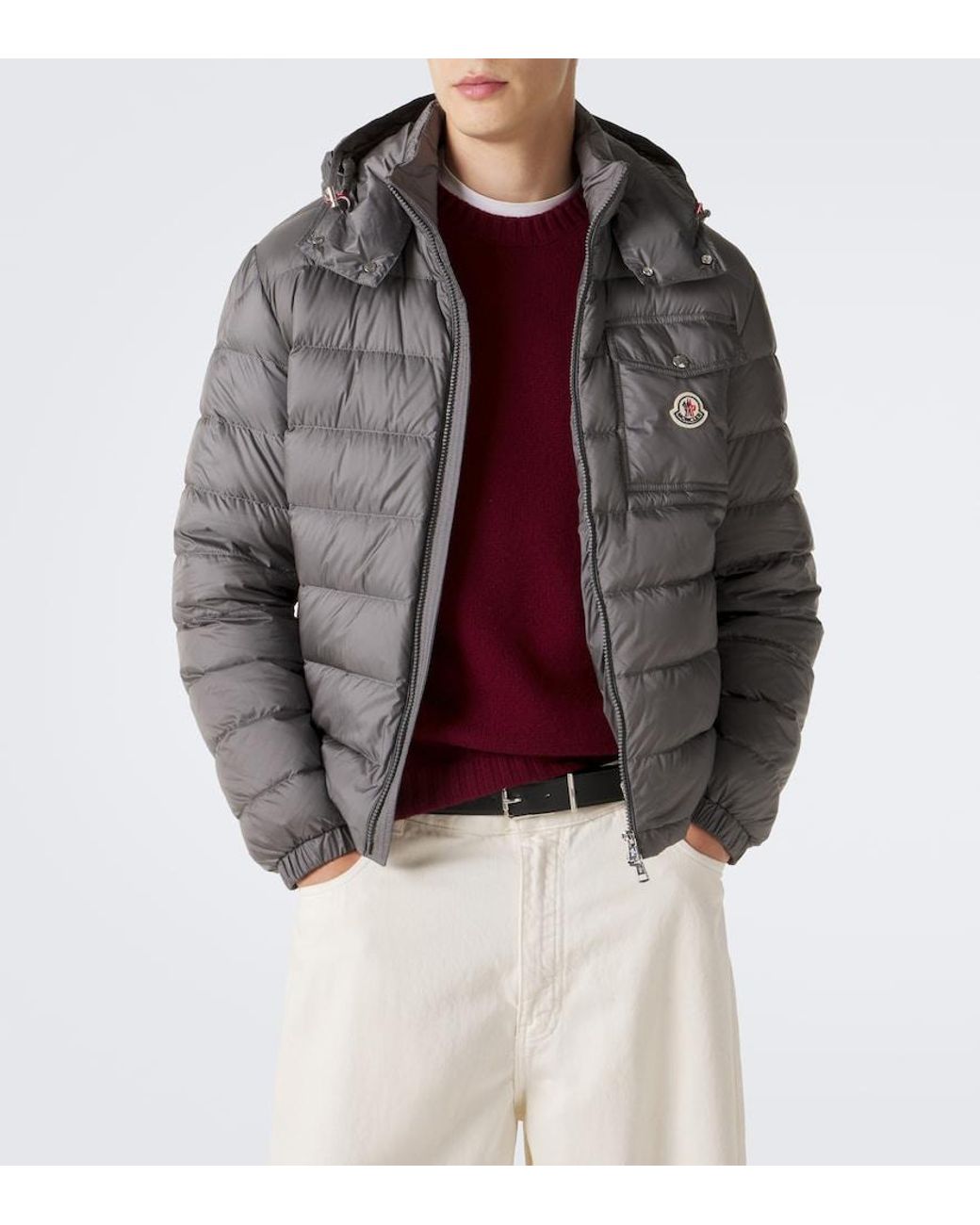 Moncler Gray Verith Down Jacket for men