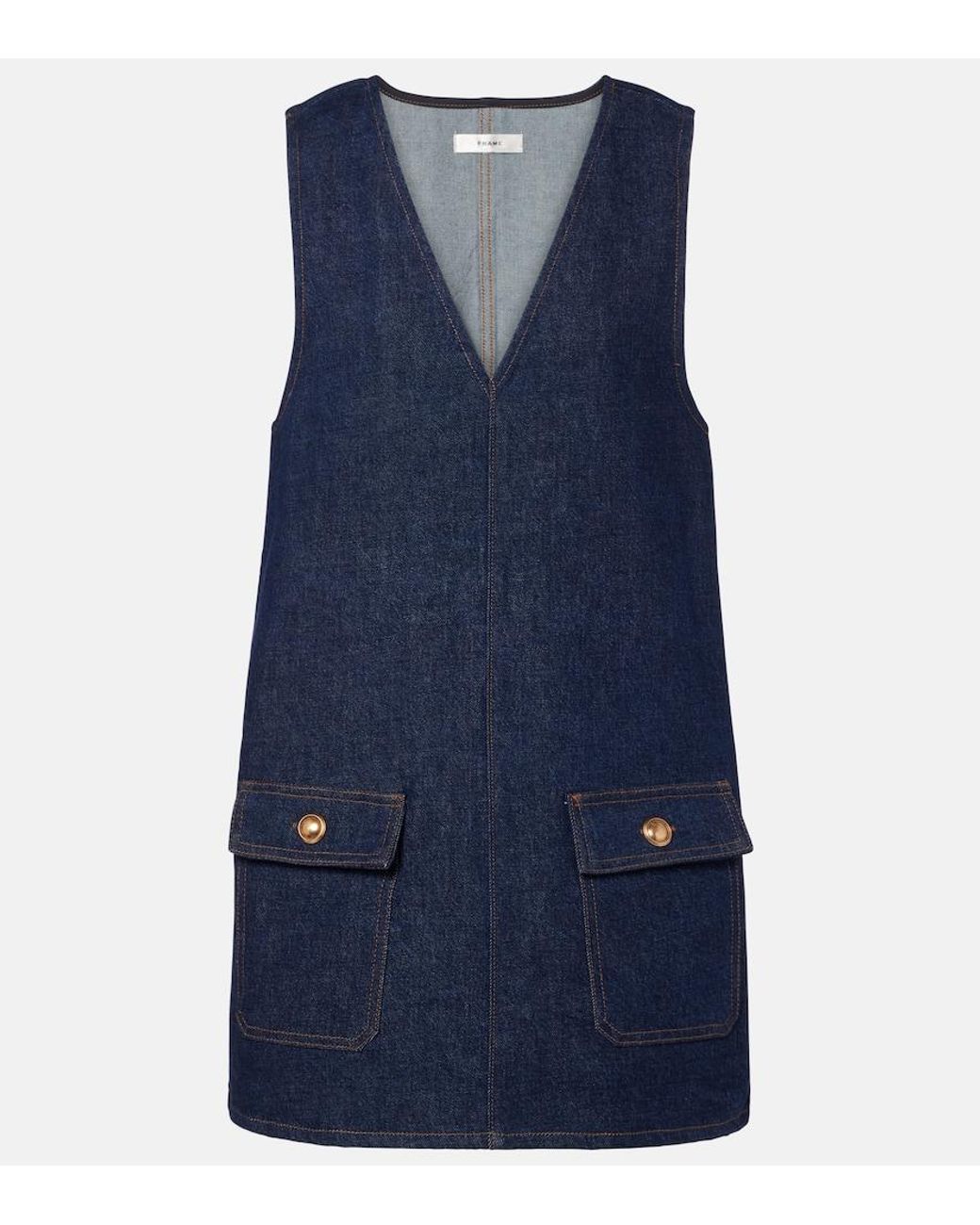 Robe Pinafore En Jean FRAME en coloris Blue