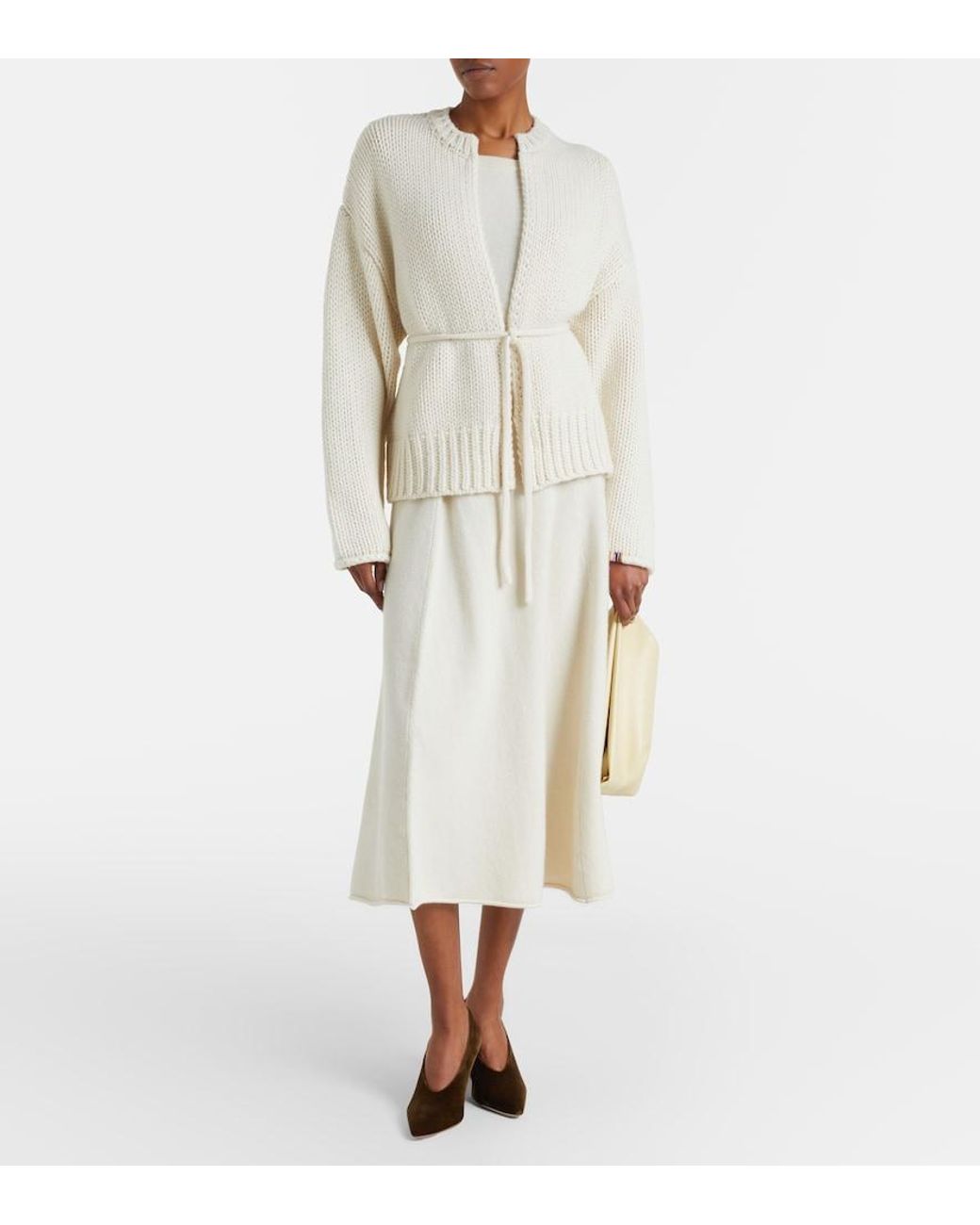 Extreme Cashmere Natural N°384 Ginza Cashmere Wrap Cardigan