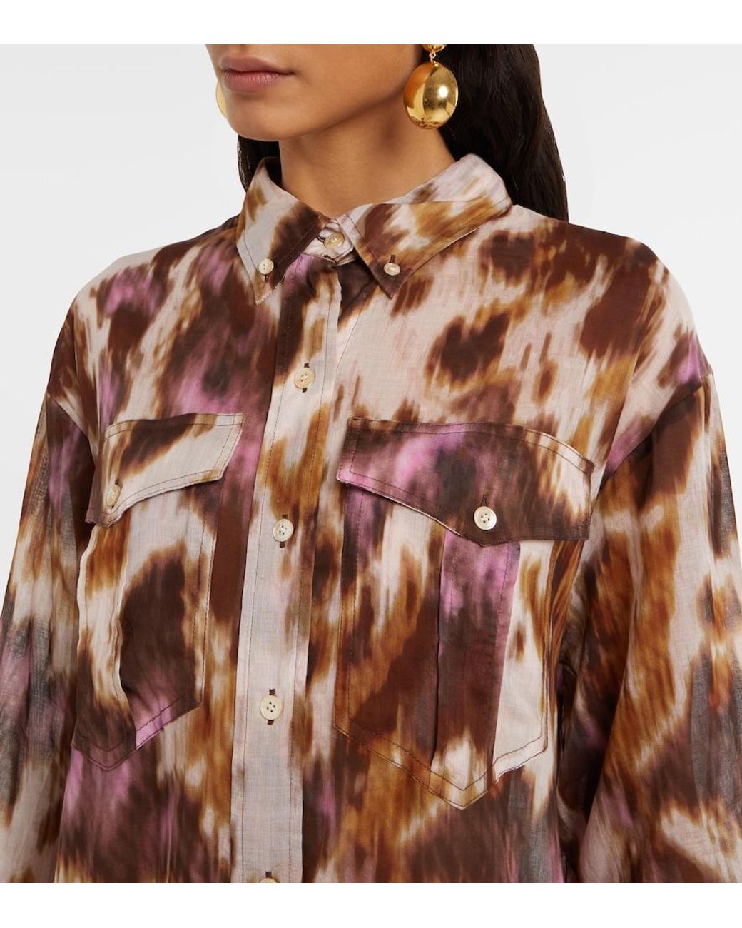Isabel Marant Multicolor Elaine Printed Cotton Shirt Dress