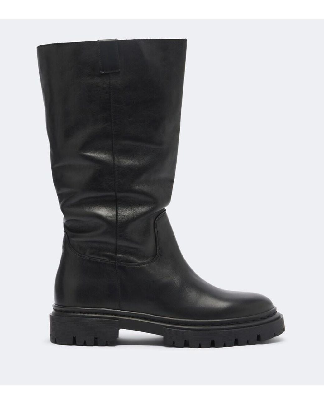Staud Black Emmett Leather Mid-Calf Boots