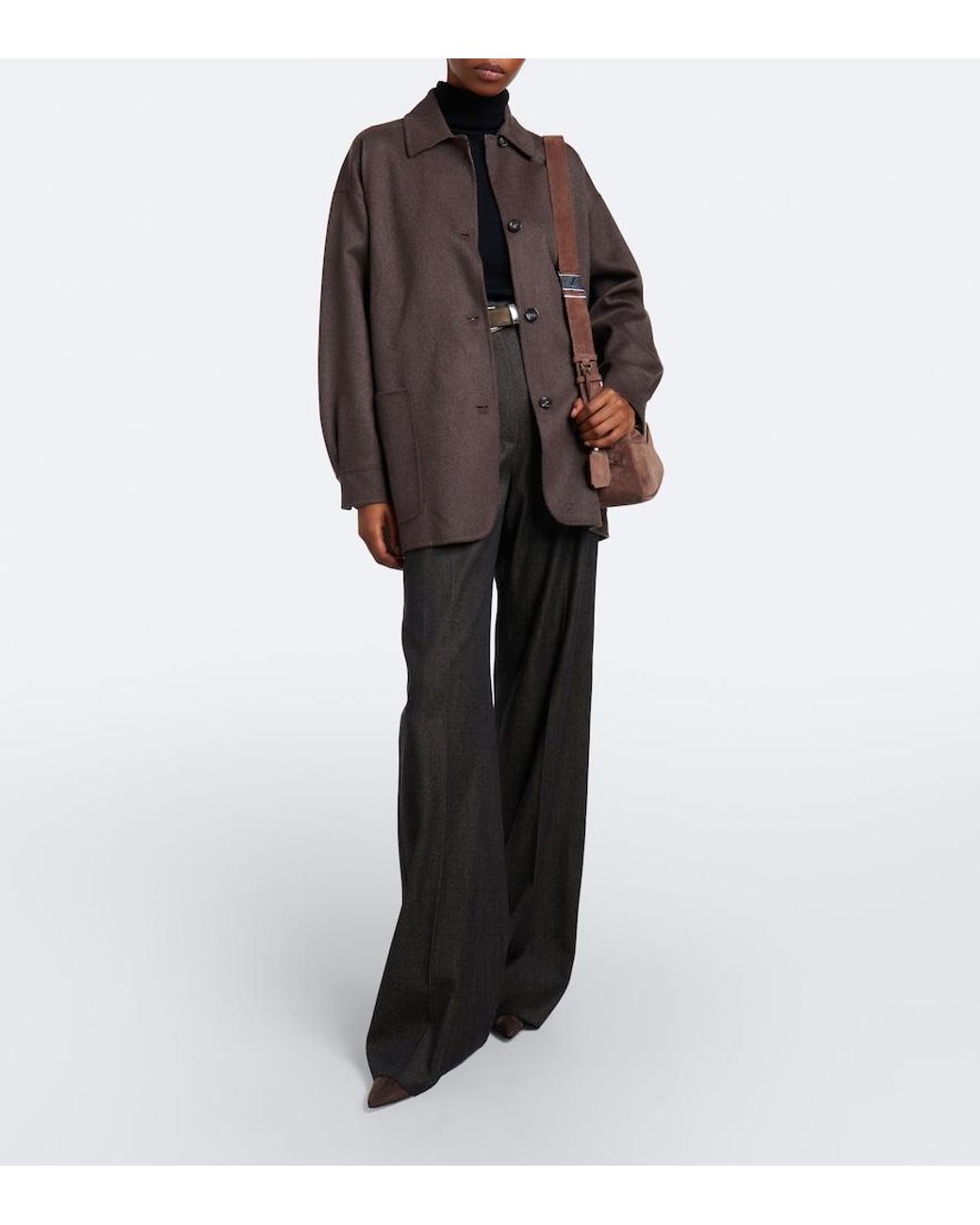 Max Mara Brown Cashmere-Blend Jacket