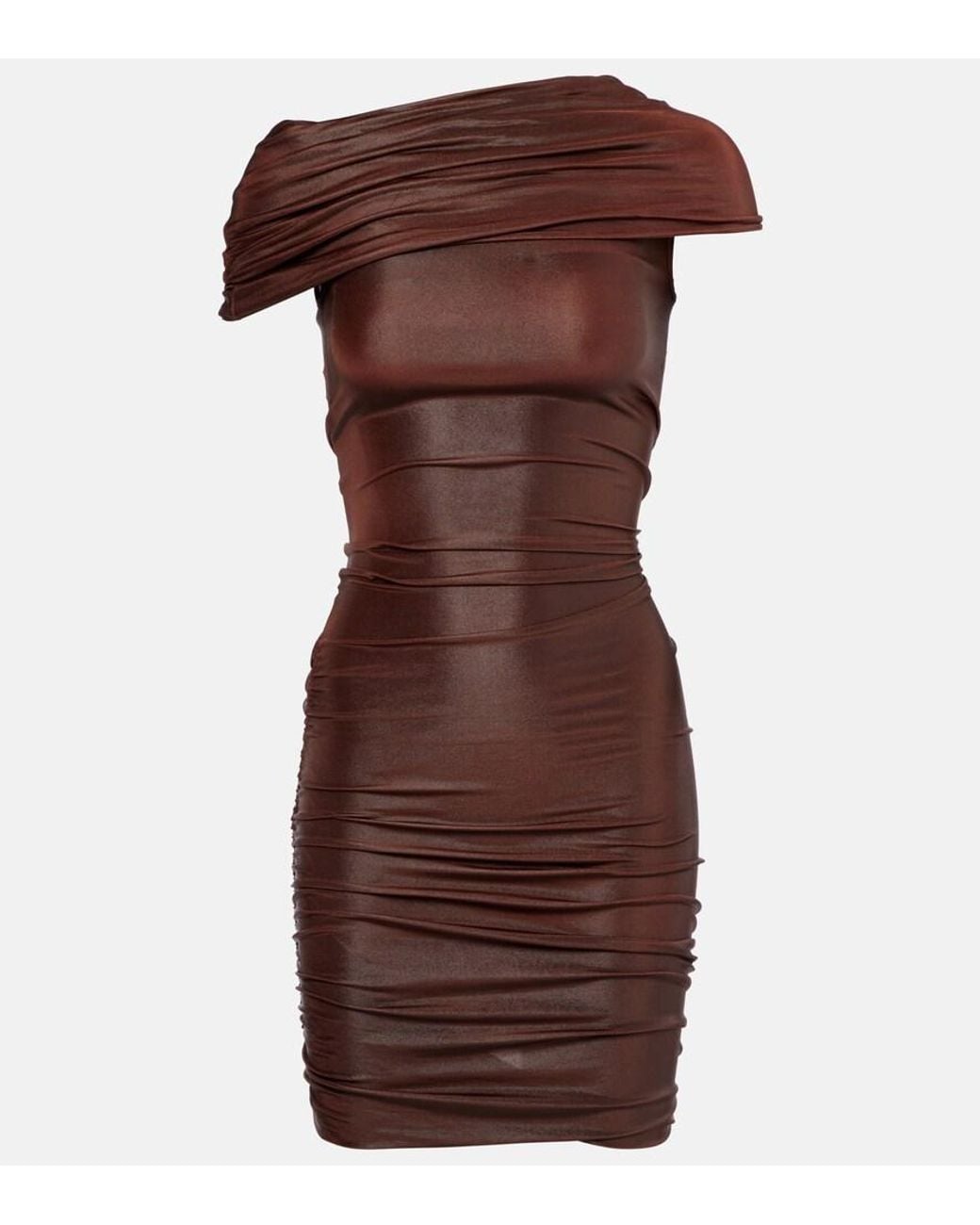 Rick Owens Brown Lilies Lola Minidress