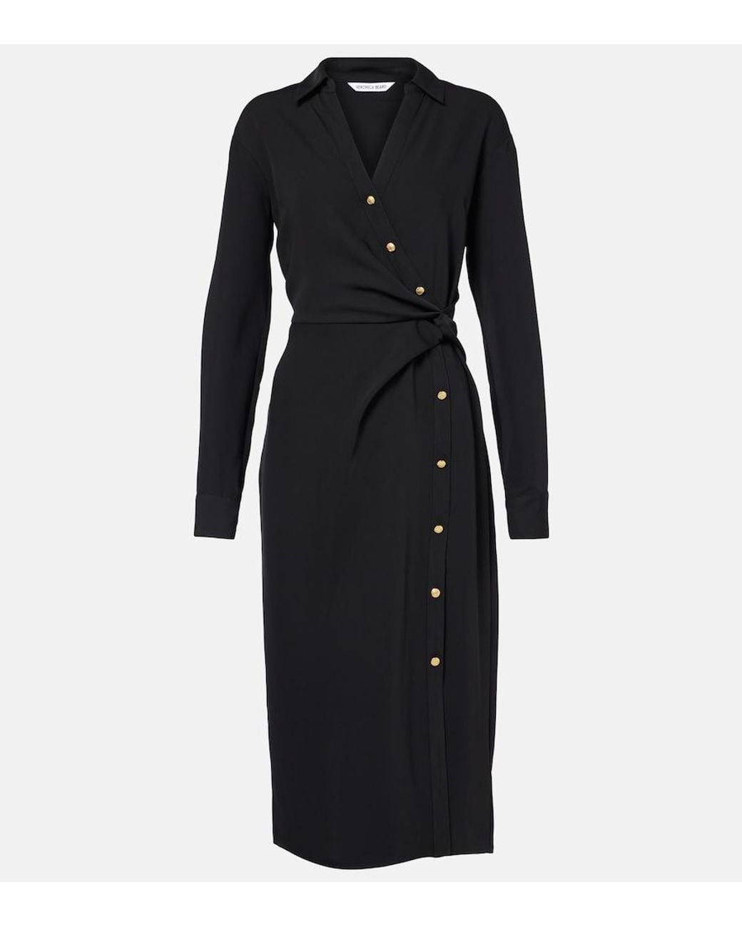 Veronica Beard Black Wright Wrap Dress
