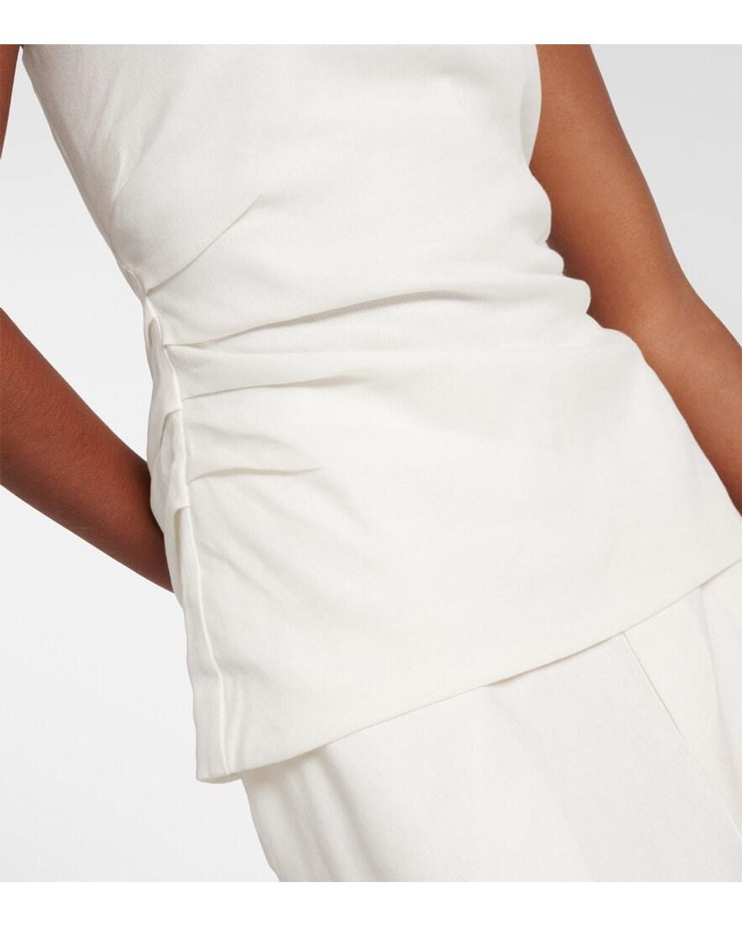 Sir White Dorian Linen-Blend Tube Top