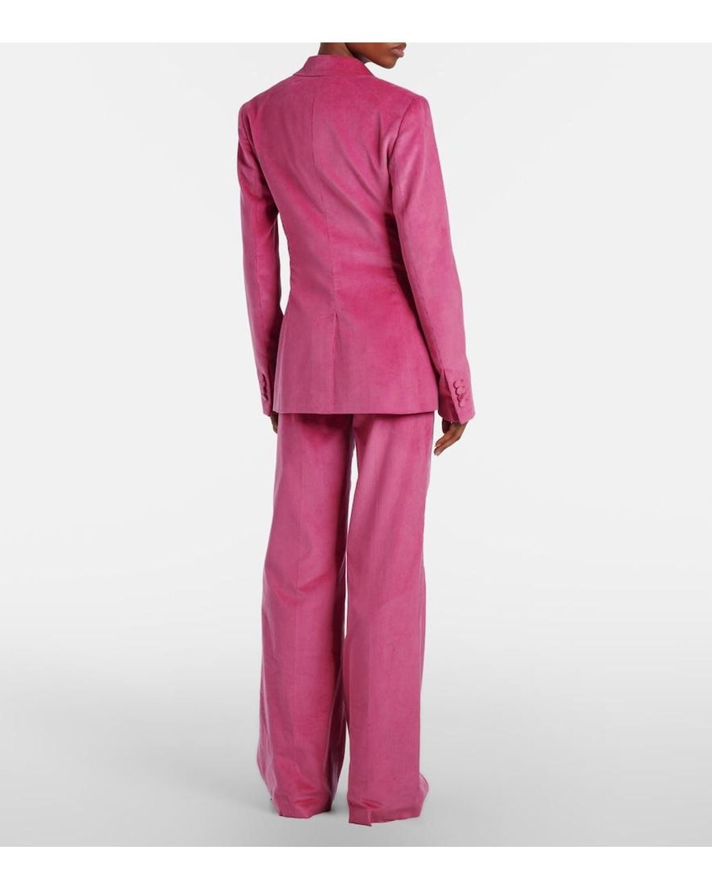 Gabriela Hearst Pink Vesta Cotton Corduroy Flared Pants