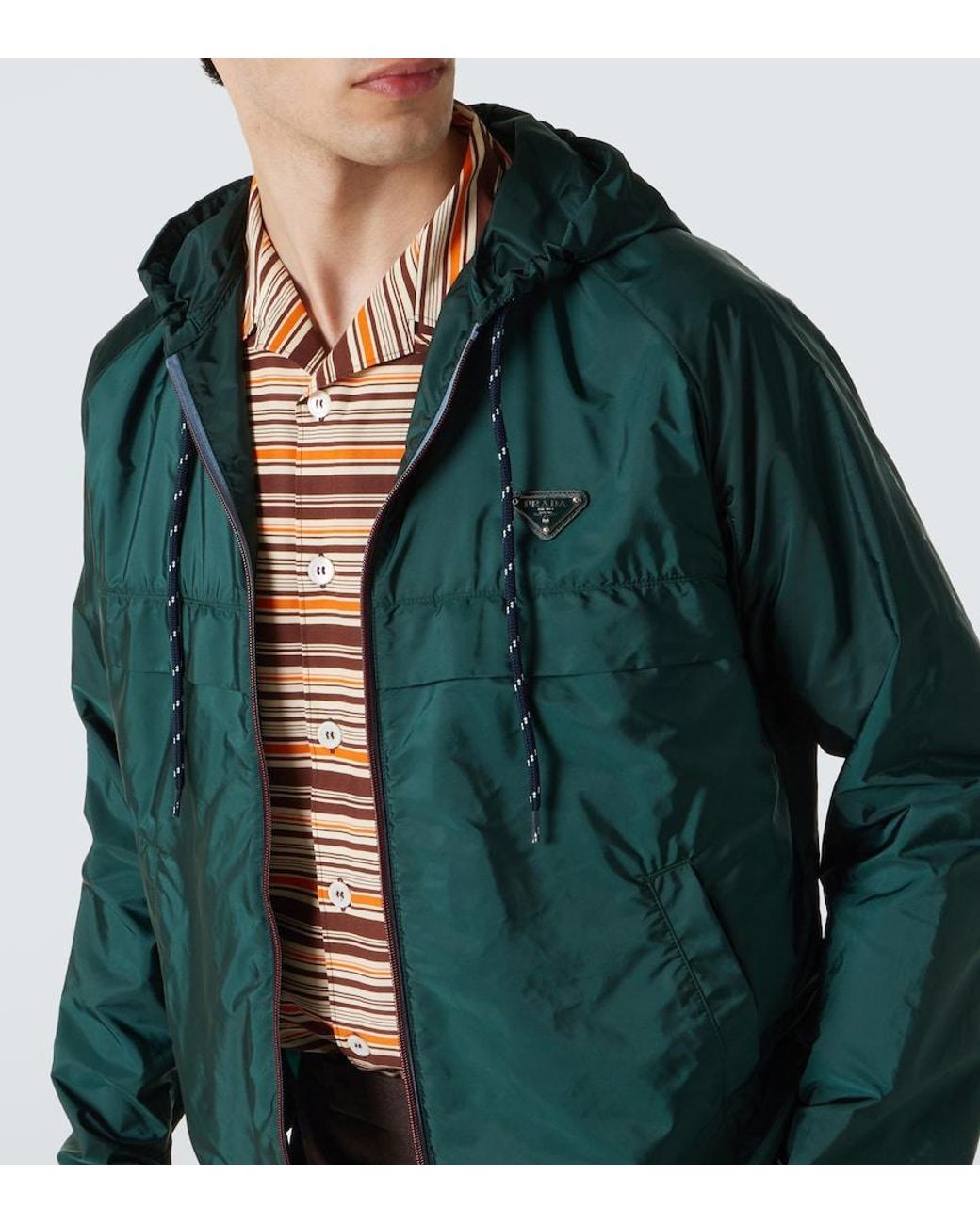 Prada Green Re-Nylon Triangle Jacket for men