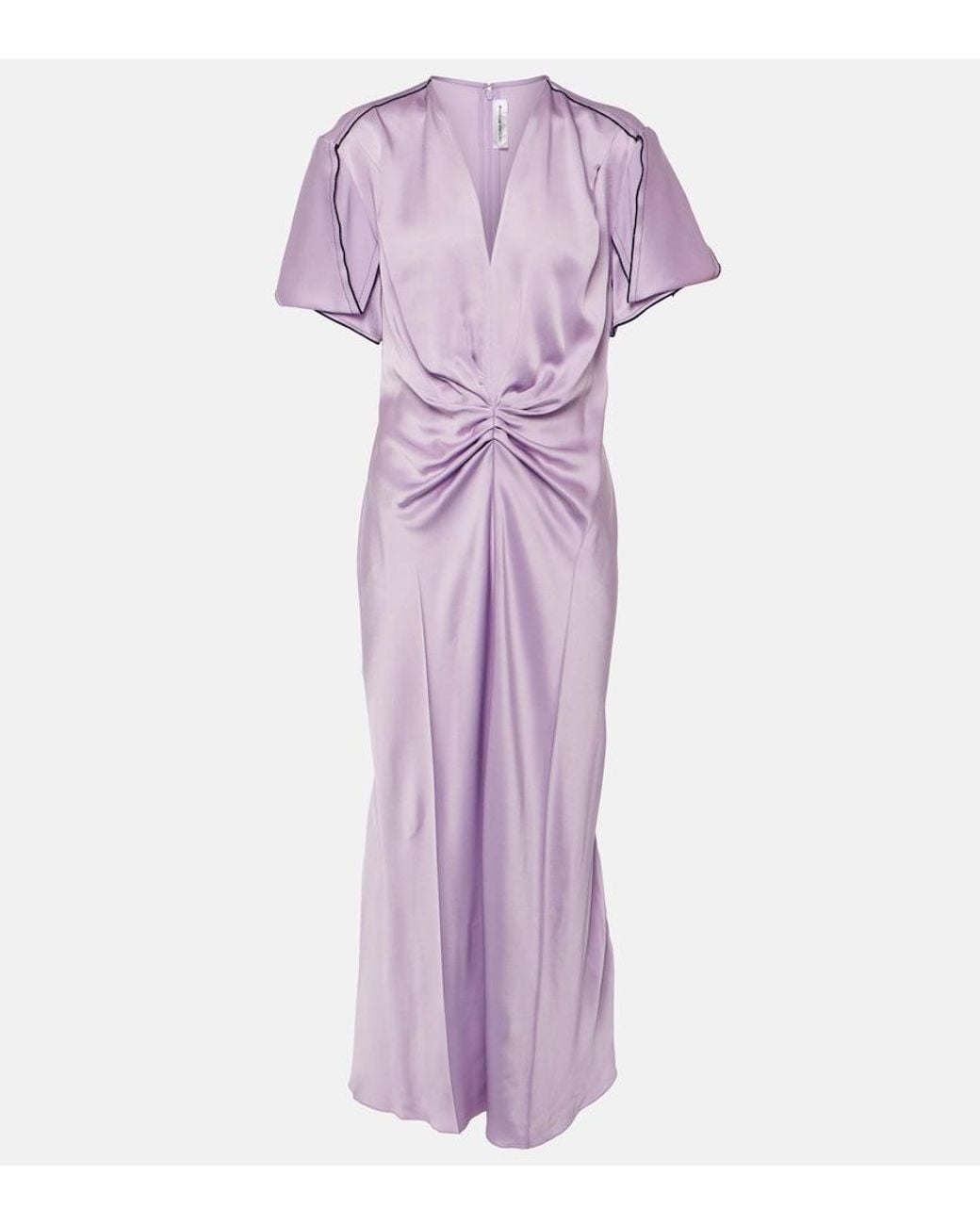 Victoria Beckham Purple Midi Dresses