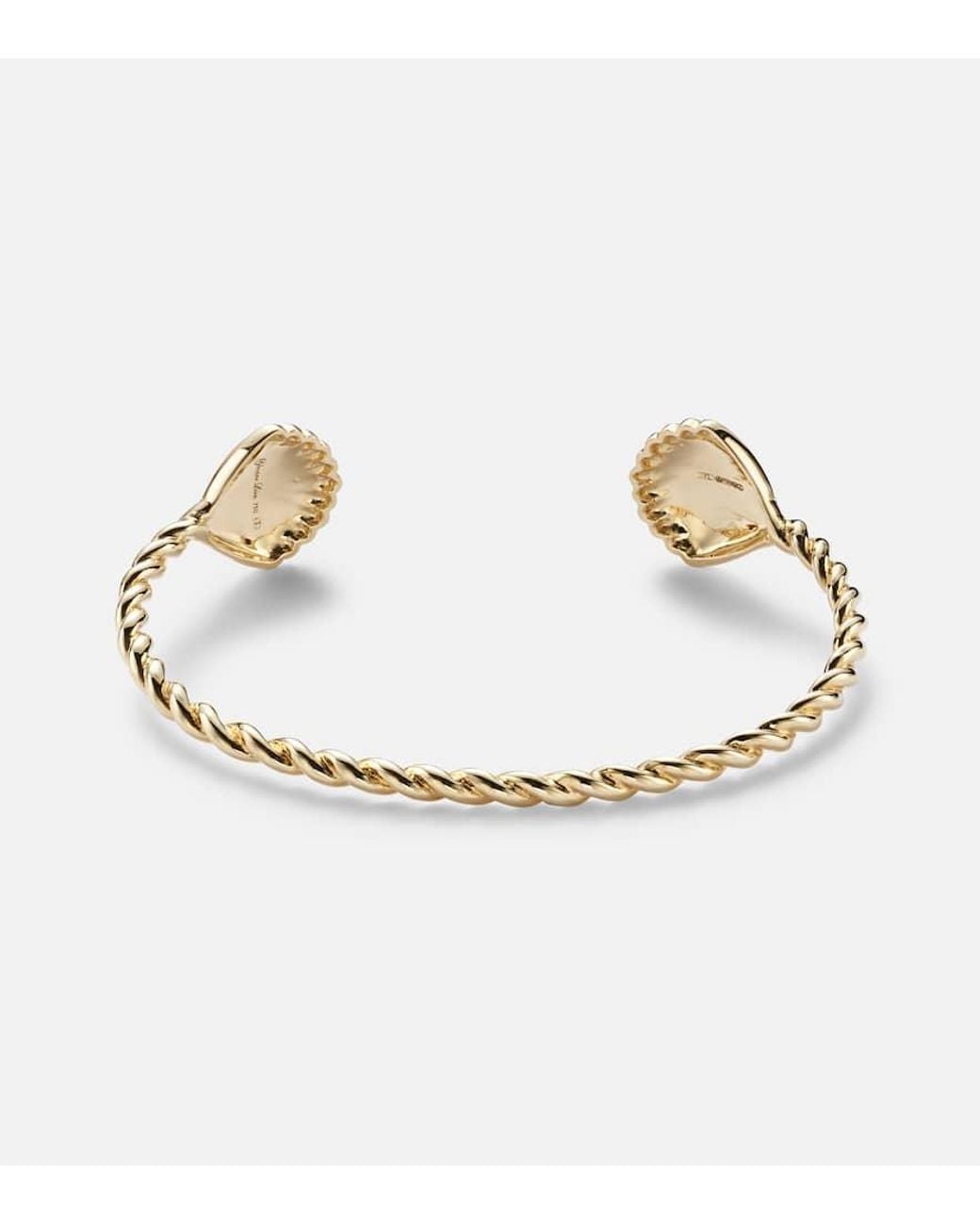 Yvonne Léon White Armreif Jonc Coquillage Aus 18Kt Gelbgold (750/1000) Mit Diamanten