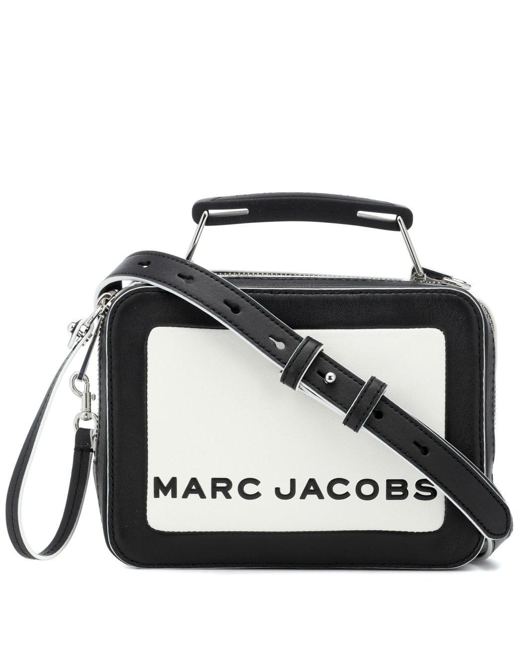 Marc Jacobs Box Mini Leather Shoulder Bag in Black (White) Save 7 Lyst