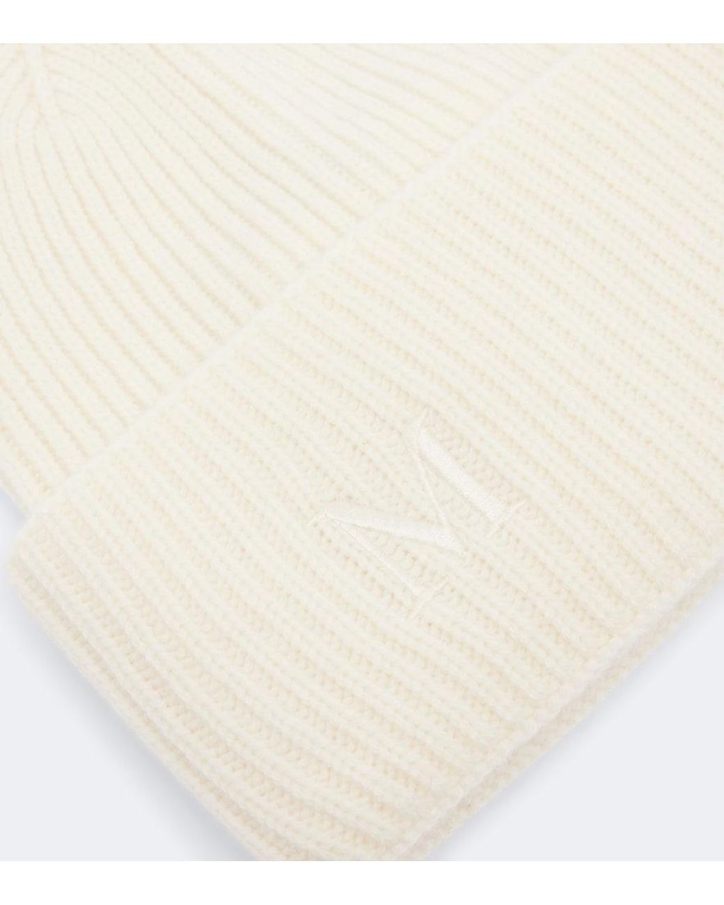 Max Mara White Embroidered Cashmere Beanie