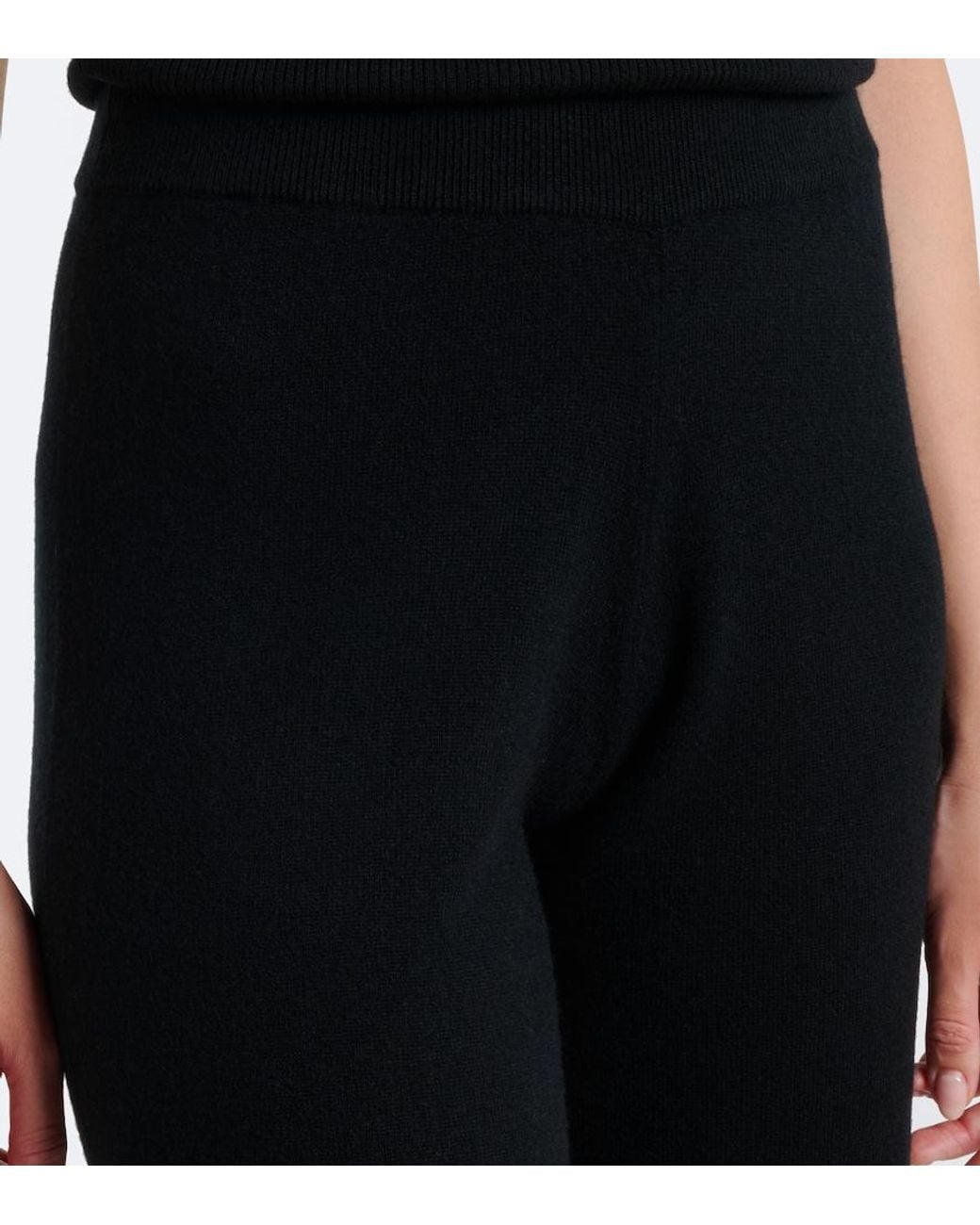 Jardin Des Orangers Black Virgin Wool And Cashmere Wide-Leg Pants