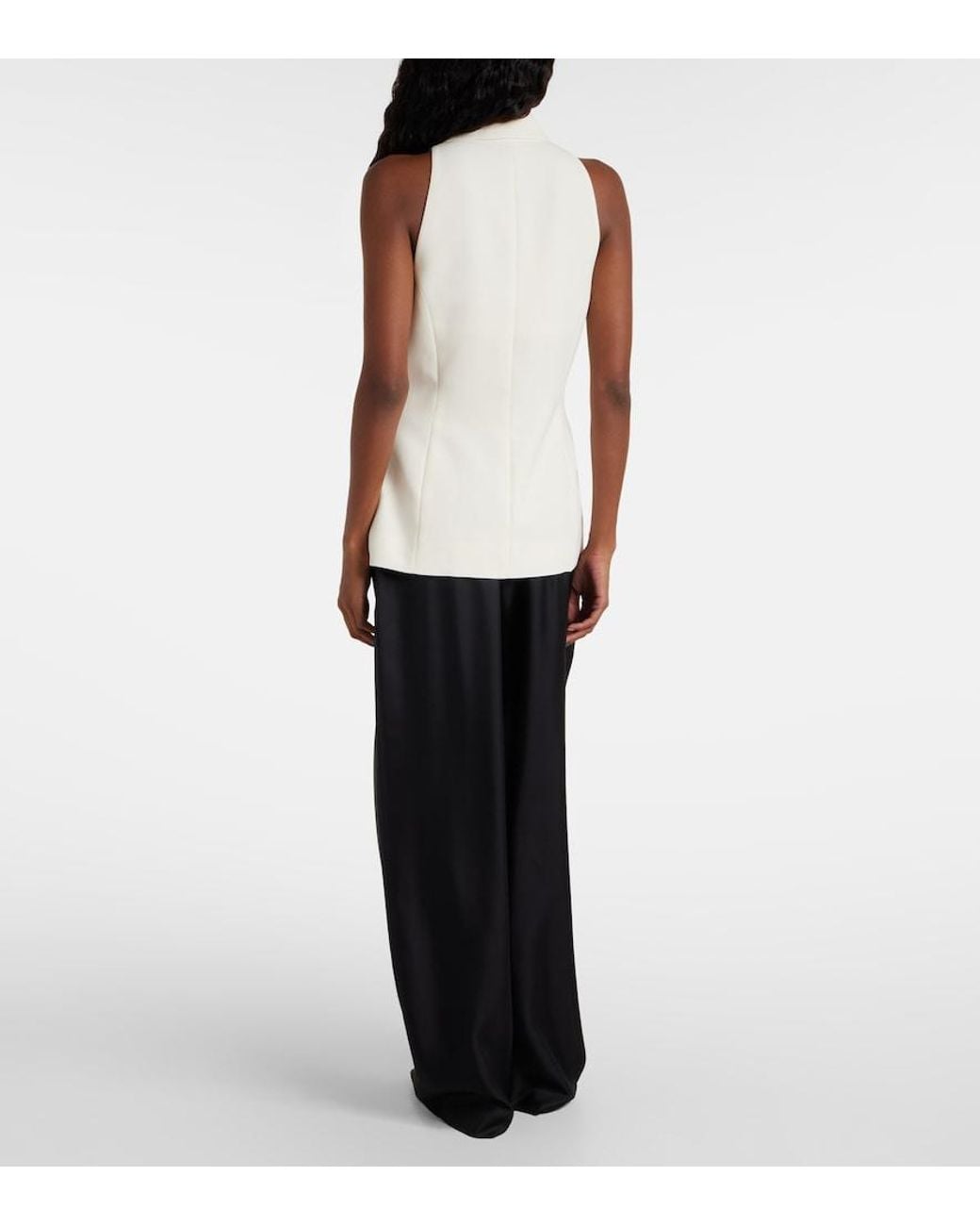 Chaleco De Crepe The Sei de color White