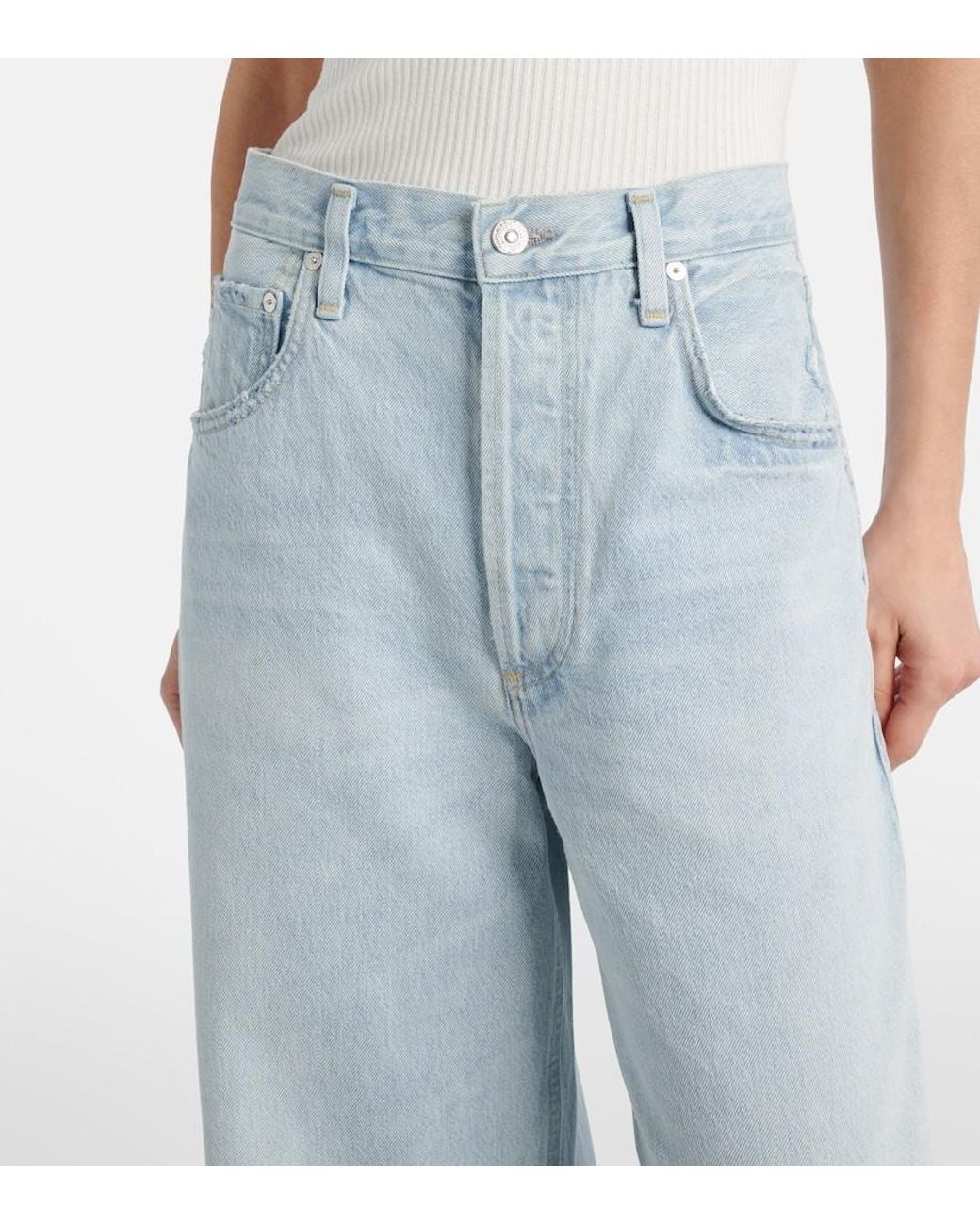 Citizens of Humanity Blue Annina High-Rise Wide-Leg Jeans