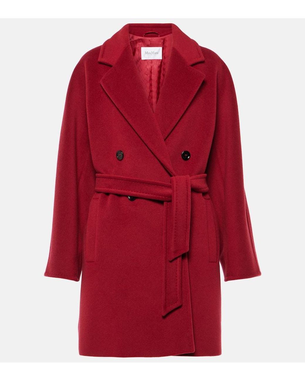Max Mara Addurre Wool And Cashmere Coat in Red Lyst