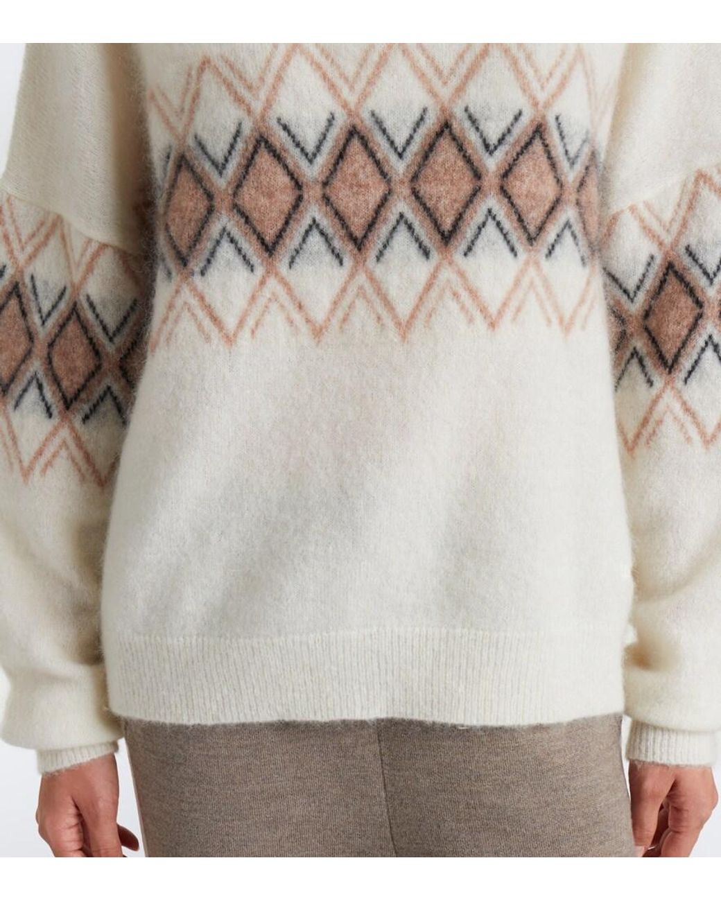 Fusalp Natural Mireva Mohair-Blend Half-Zip Sweater